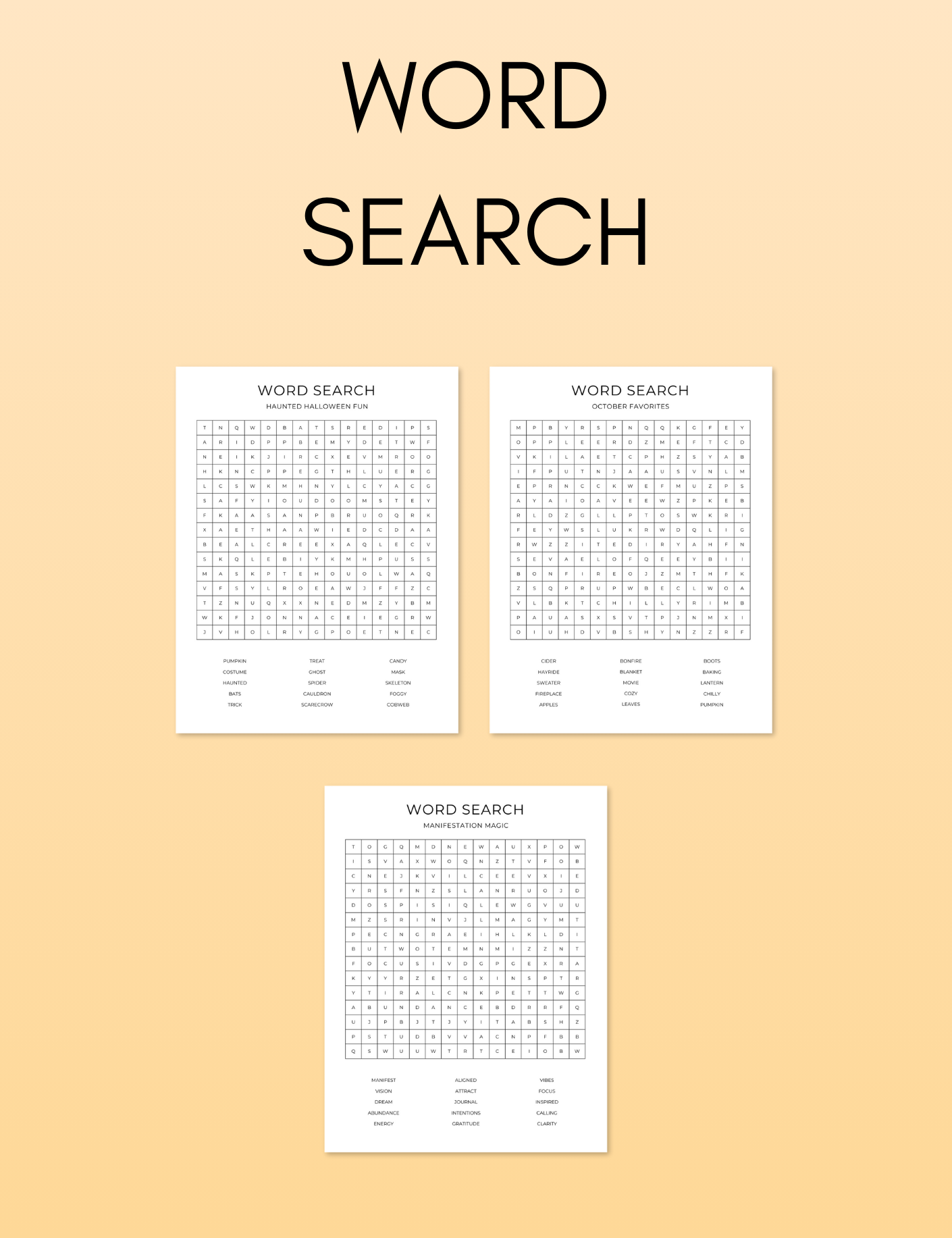 October Activity Book Bundle (Digital + Printable)