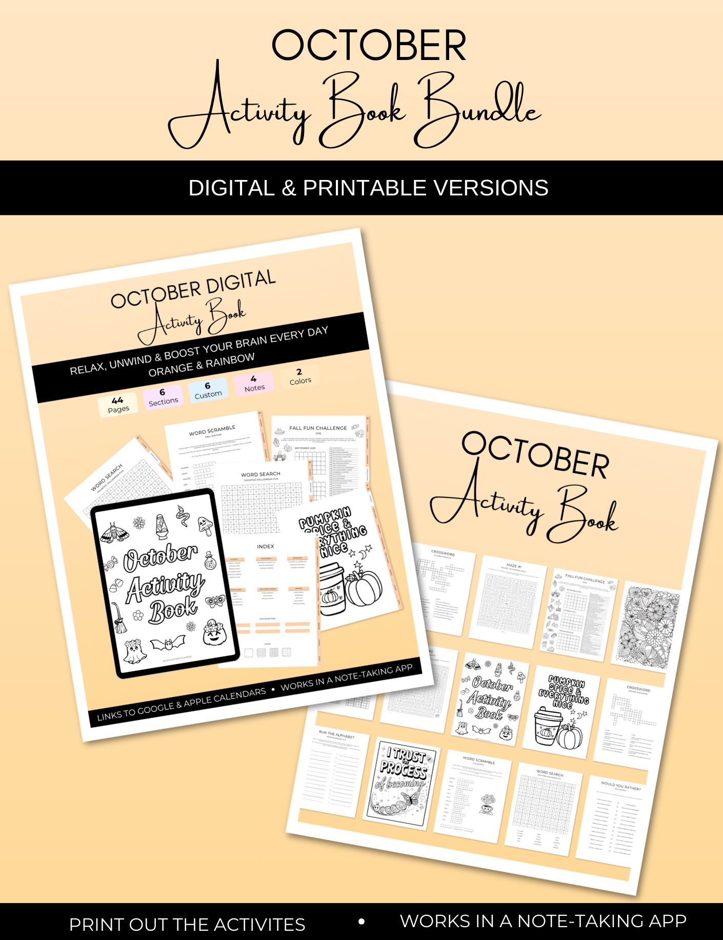 October Activity Book Bundle (Digital + Printable)