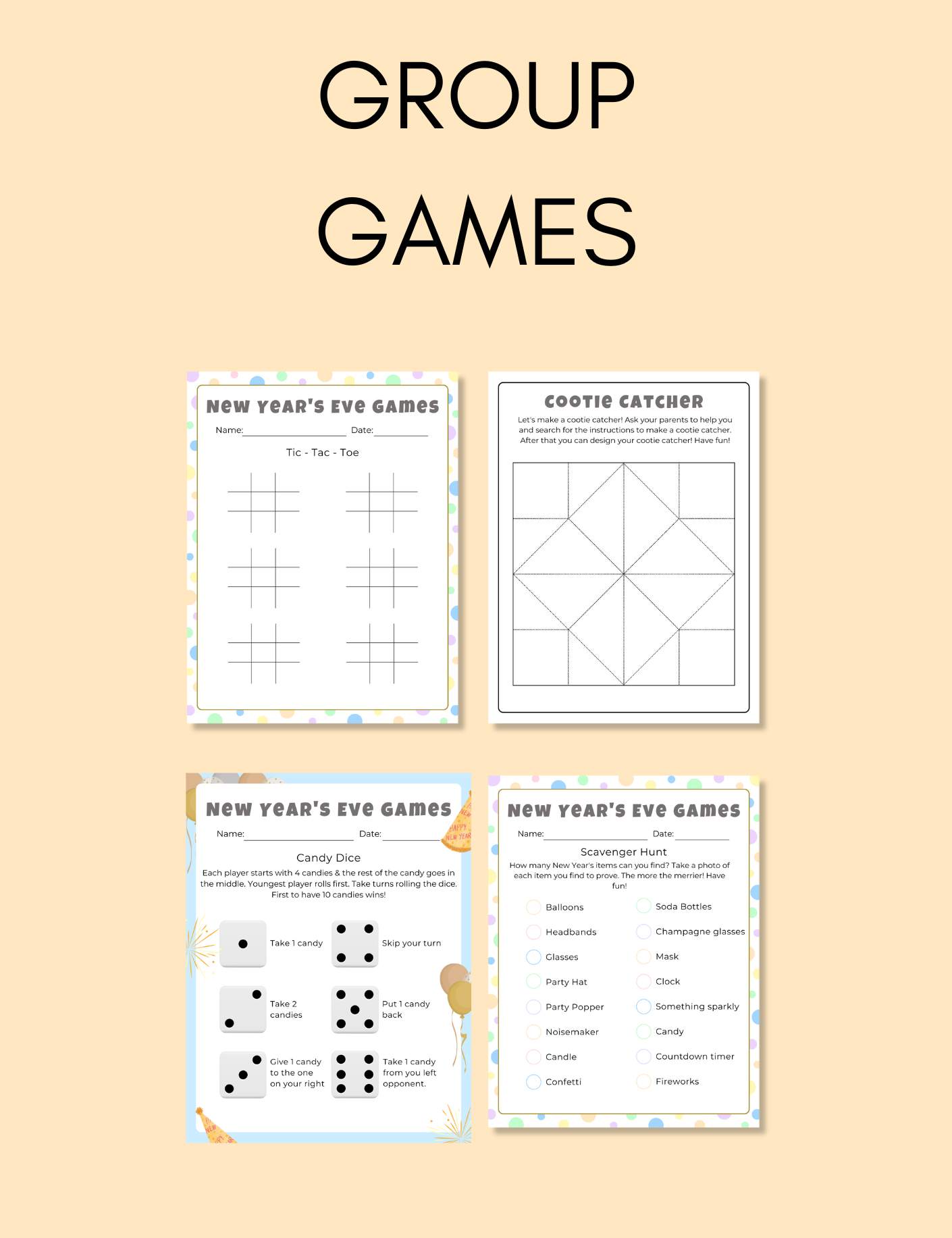 Kids New Years Activity Pack