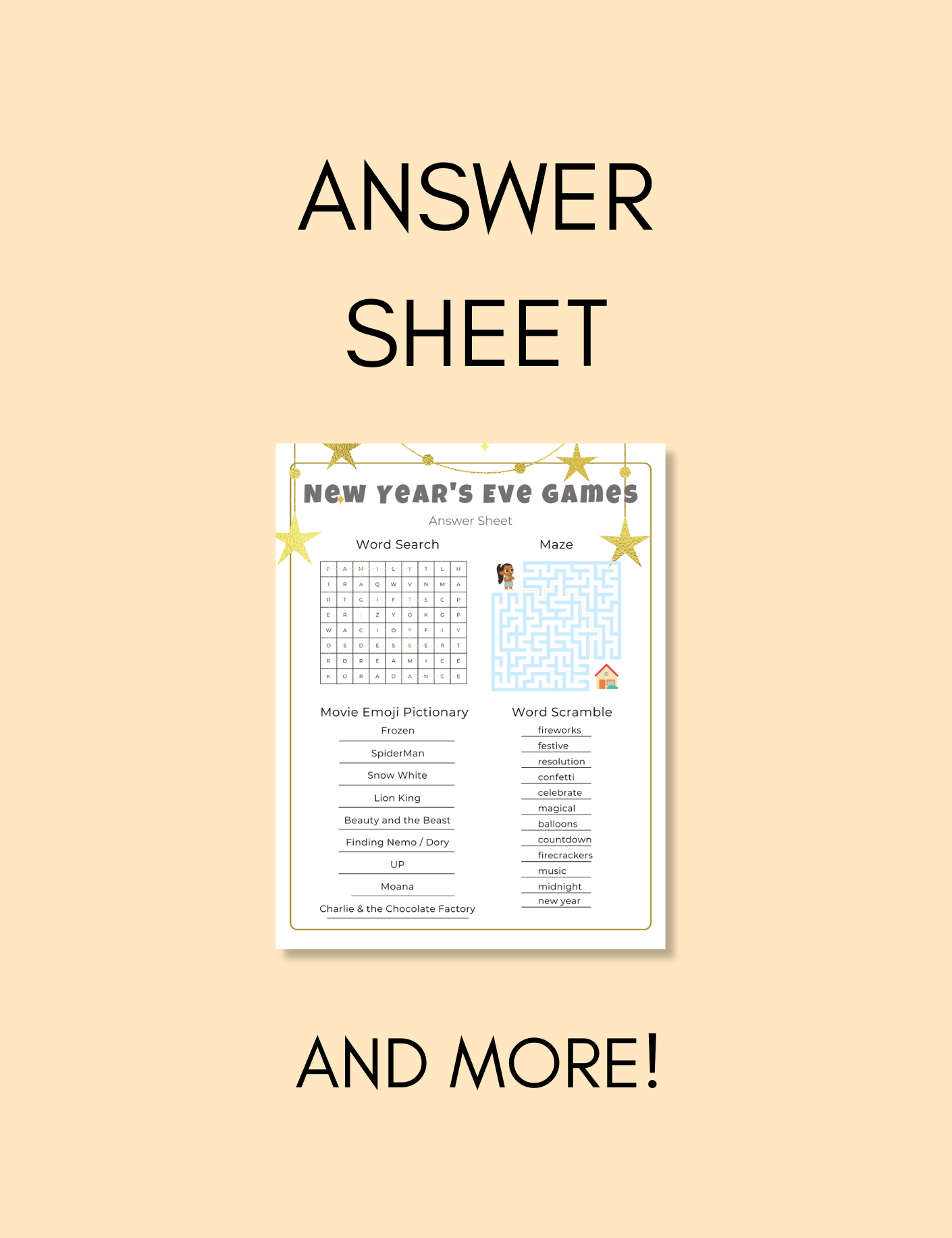 Kids New Years Activity Pack