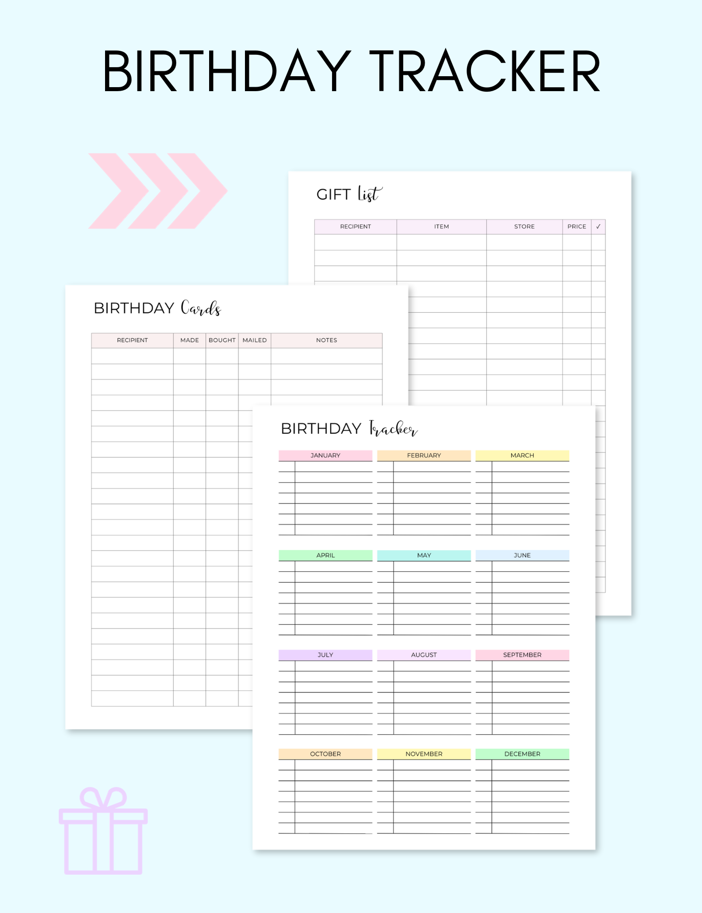 Birthday Tracker – Paper & Pearl