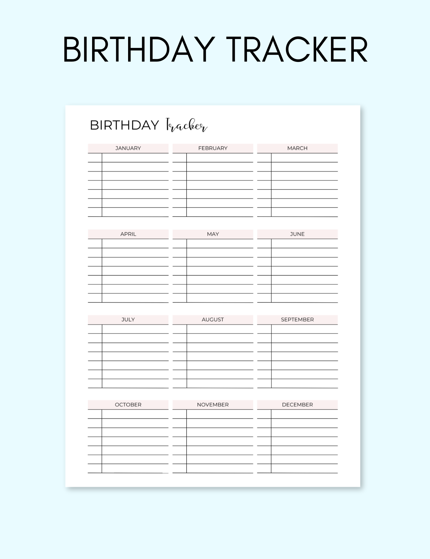 Birthday Tracker
