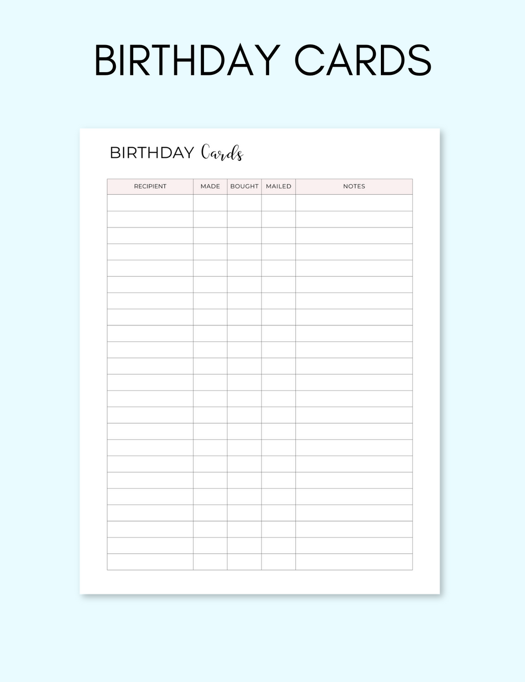 Birthday Tracker
