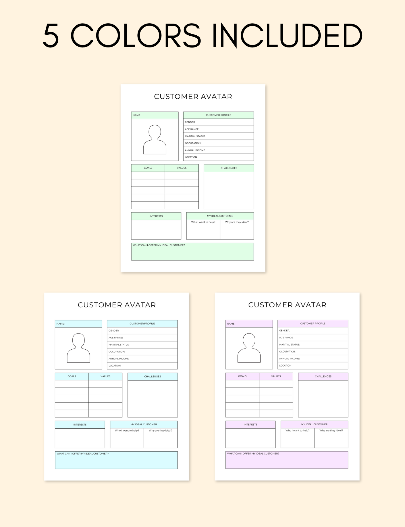 Customer Avatar Worksheet