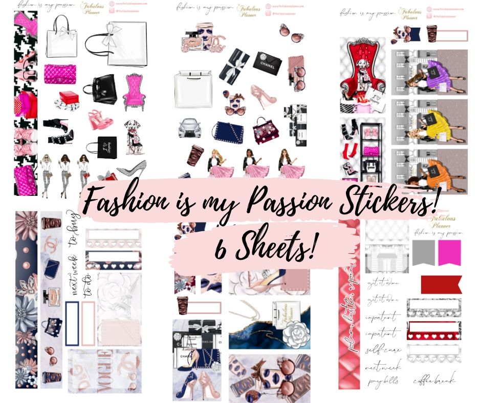 Fashion is my Passion Sticker Kit - 6 Sheets