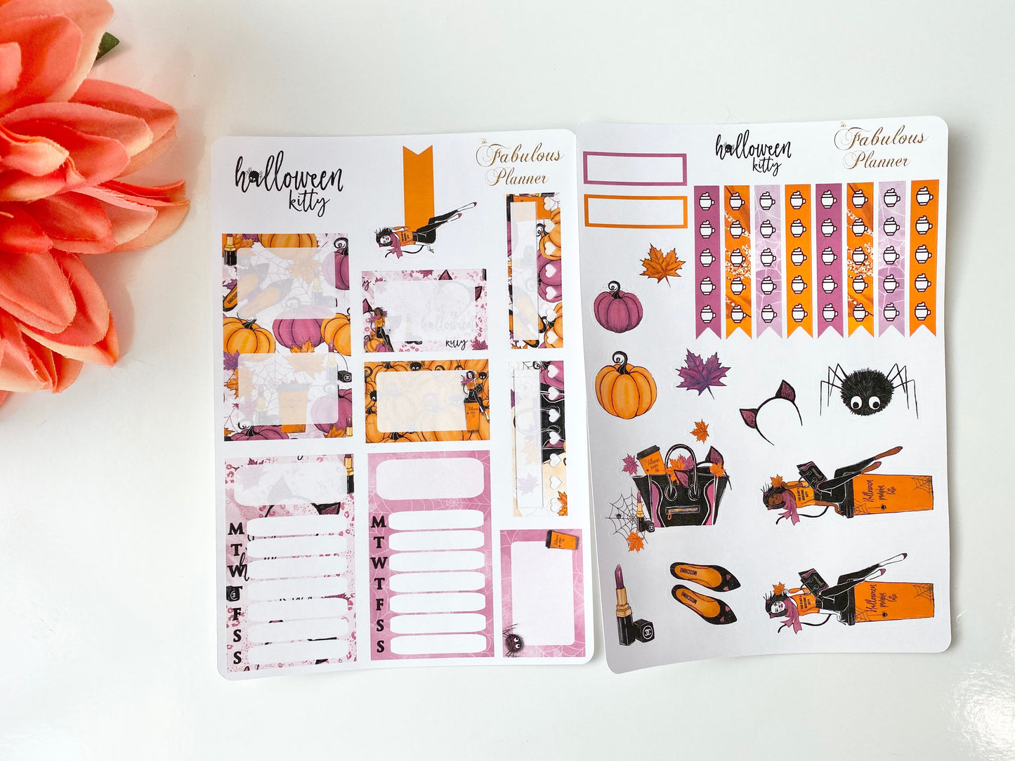Halloween Kitty Sticker Set - 4 Sheets
