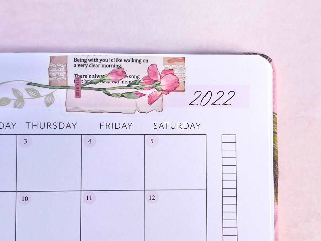 Autumn Flowers Die Cut Stickers Set