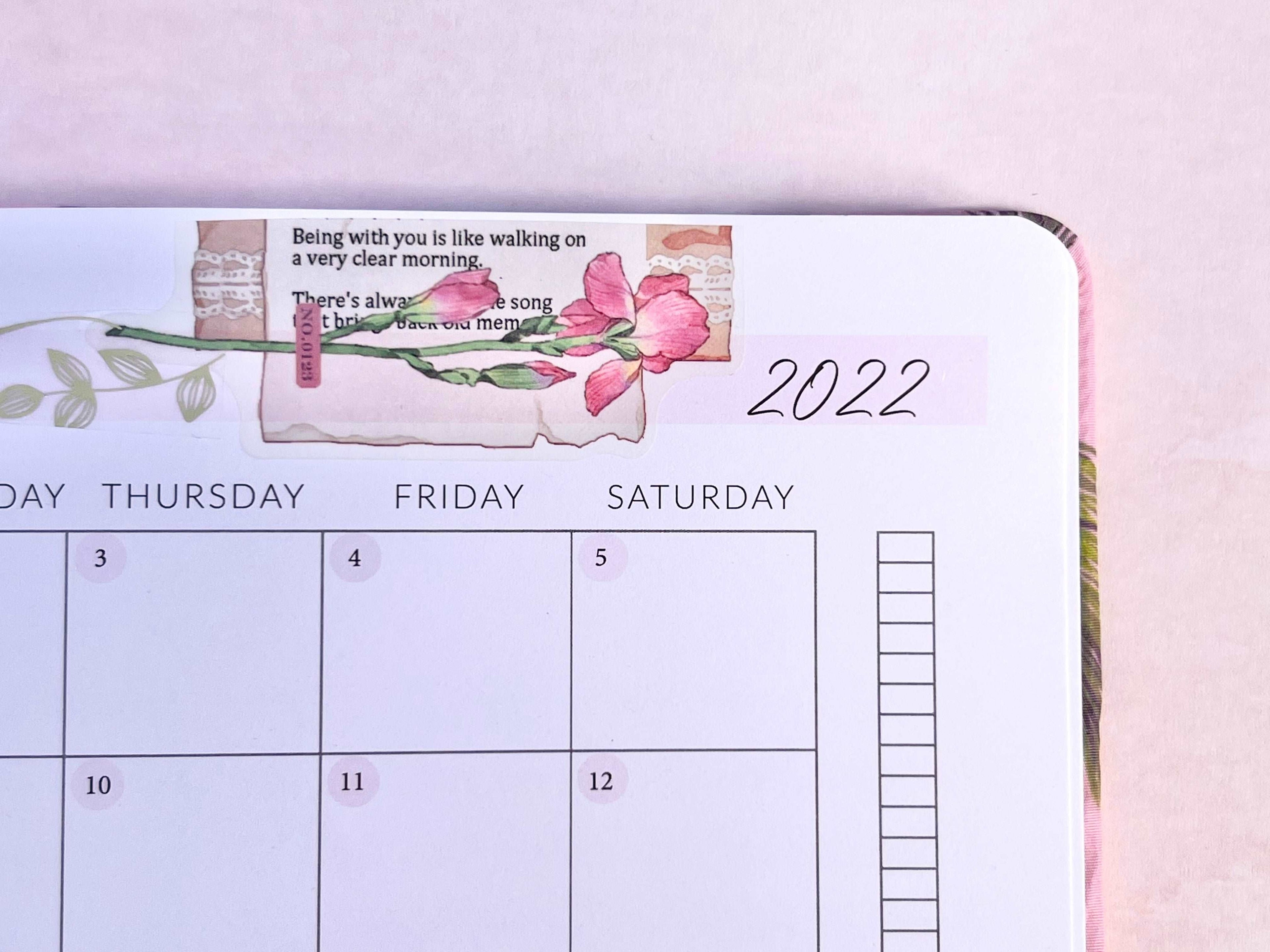 Autumn Flowers Die Cut Stickers Set