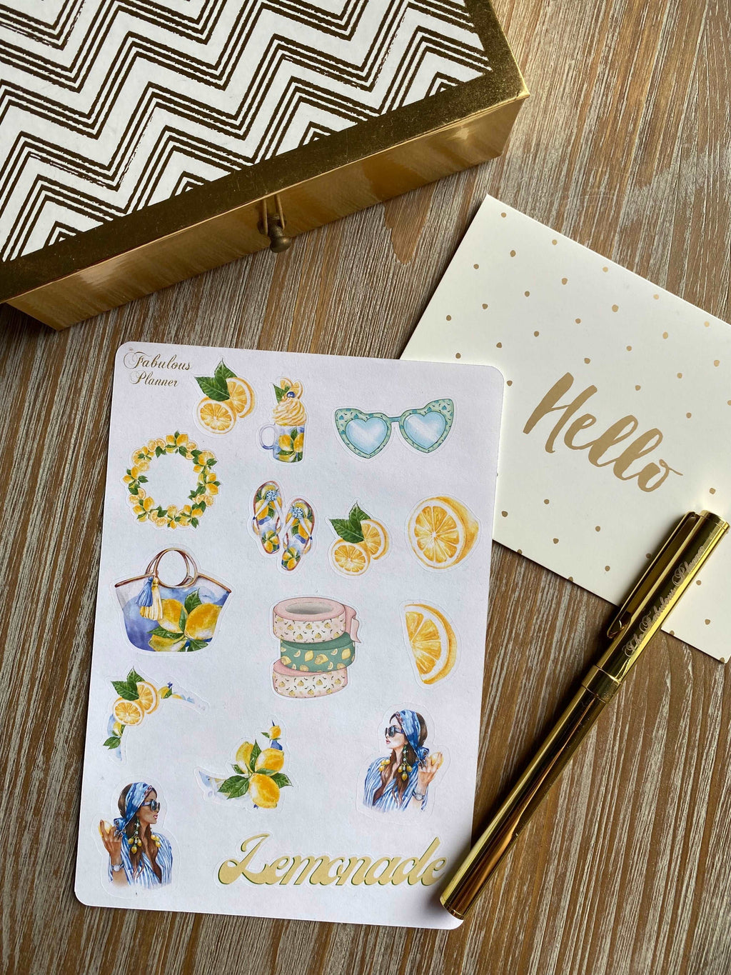 4 Sheets Lemonade Stickers Kit