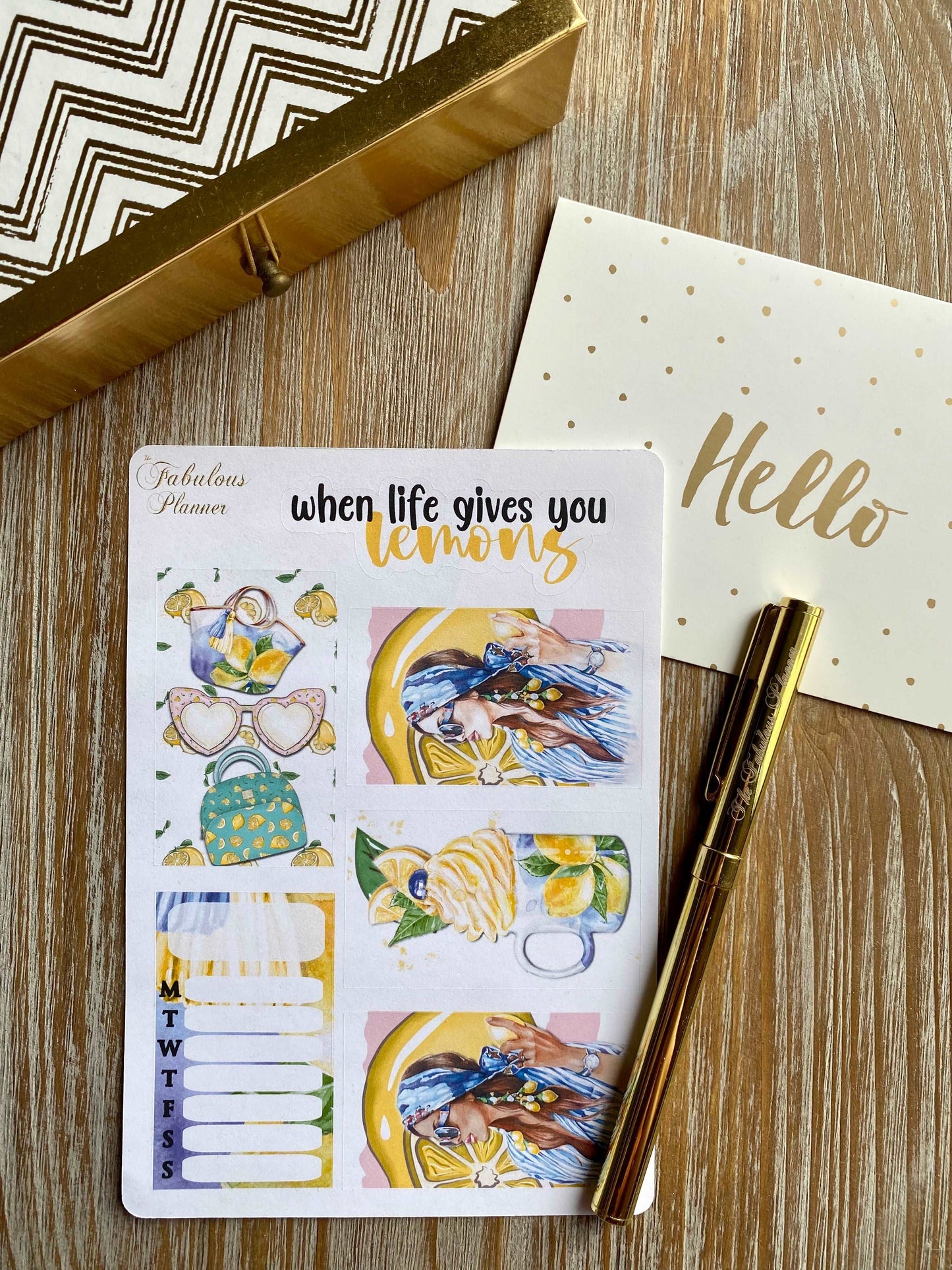 4 Sheets Lemonade Stickers Kit