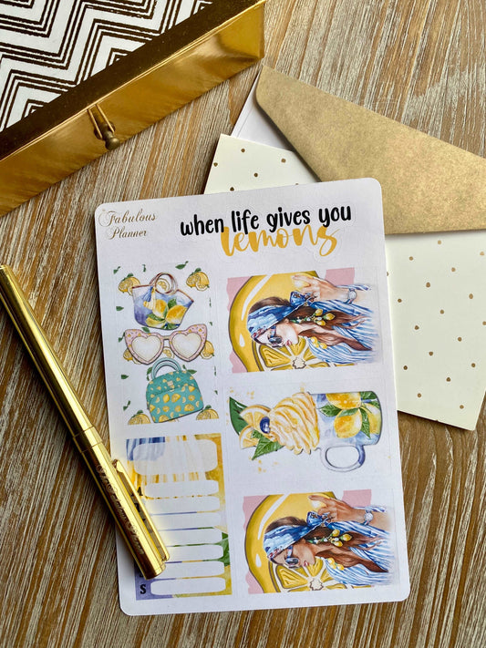 4 Sheets Lemonade Stickers Kit