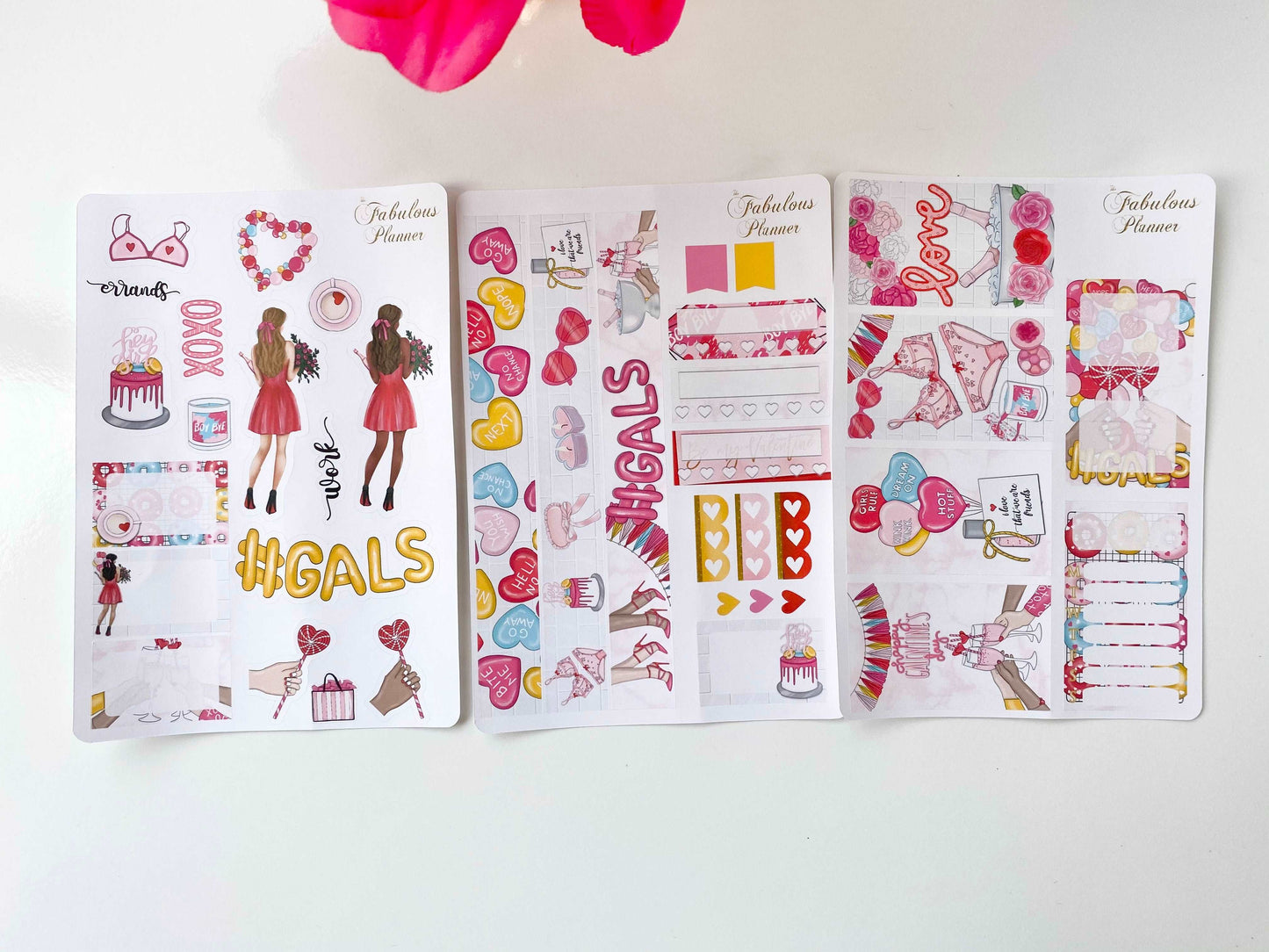 3 Sheets Galentines Day Stickers
