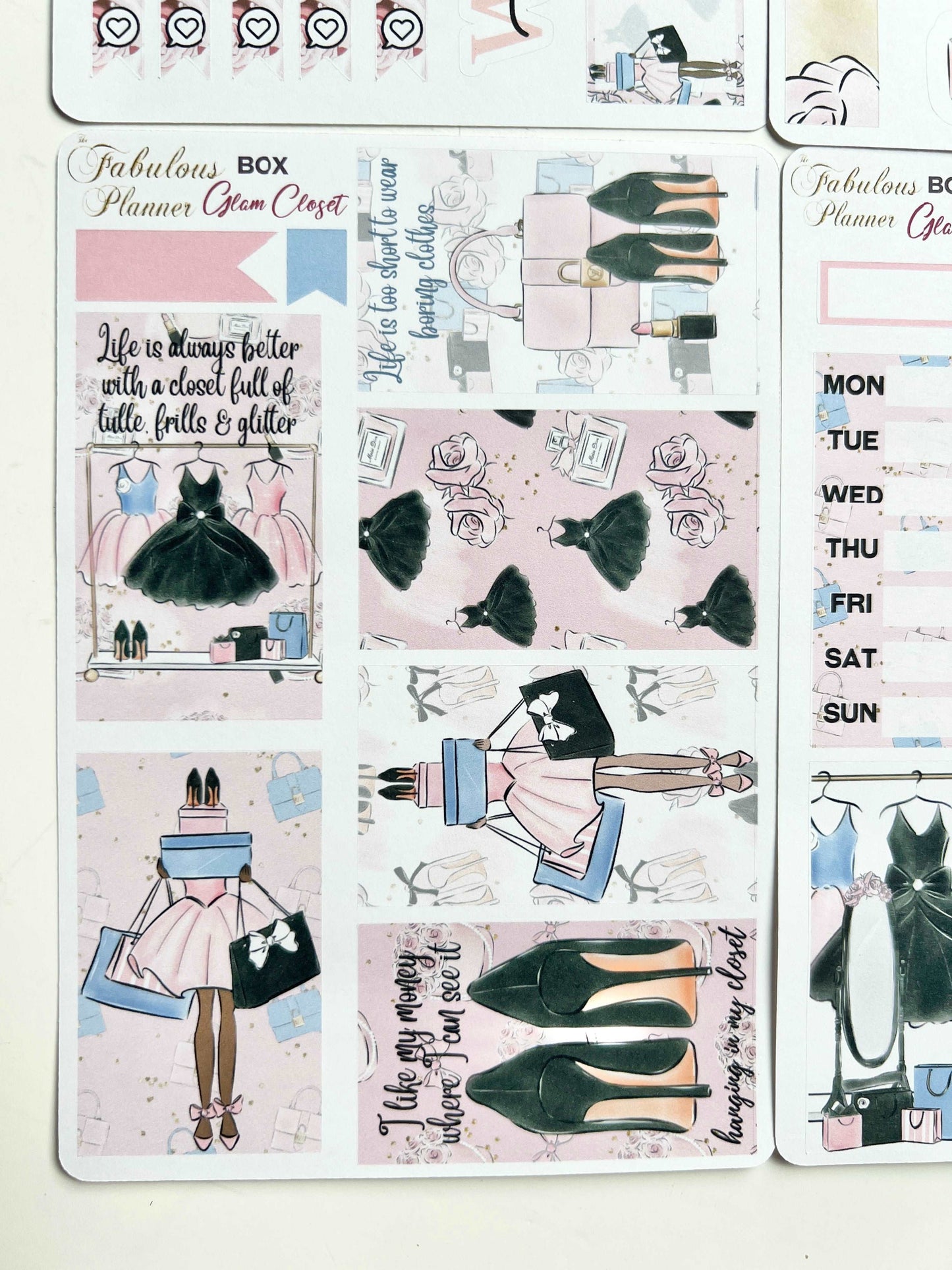 4 Sheets - Glam Closet Stickers Kit