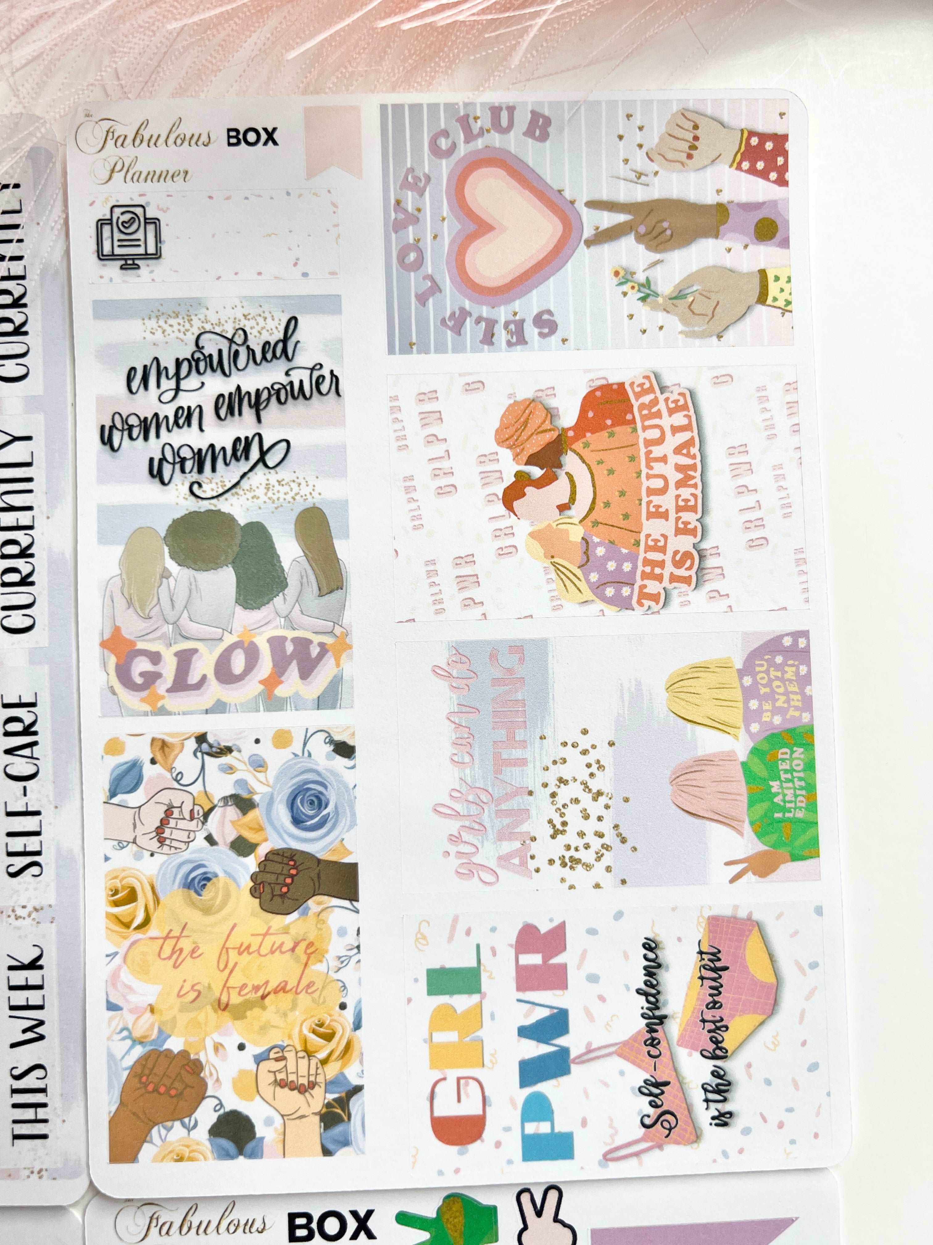 4 Sheets - Female Empowerment Planner Stickers Kit