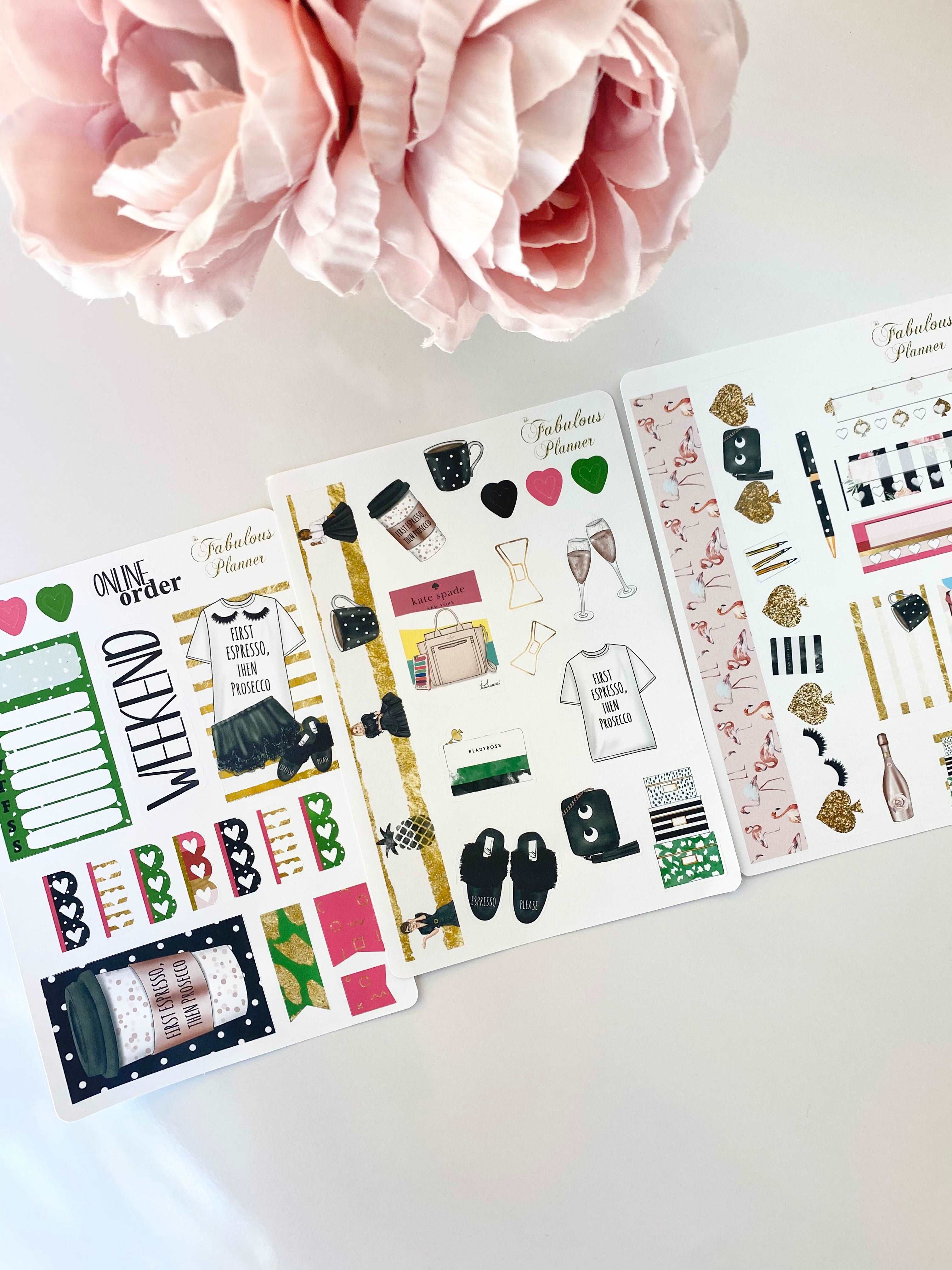 3 Sheets Live Colorfully Planner Stickers