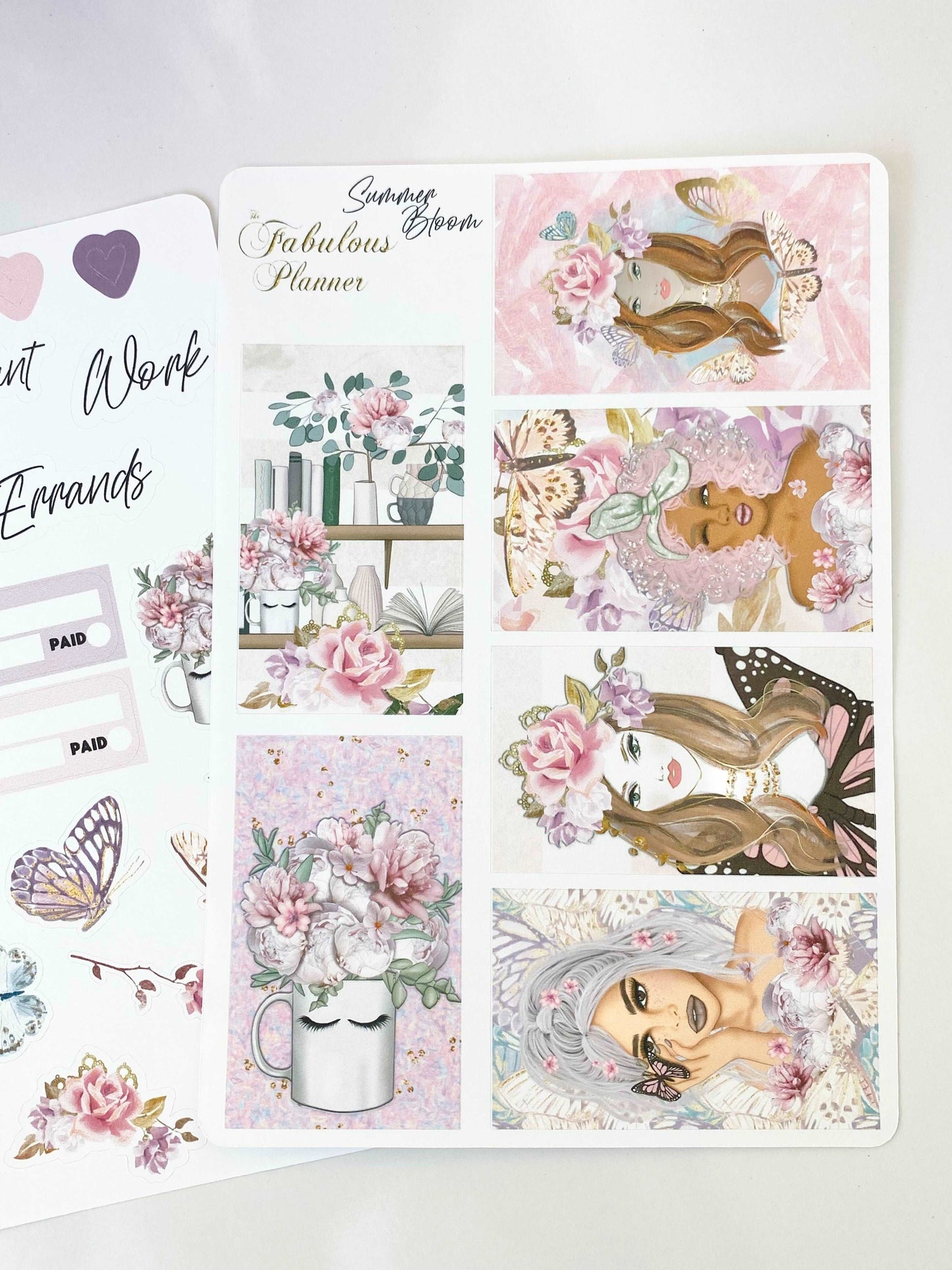 3 Sheets Miss Butterfly Planner Stickers