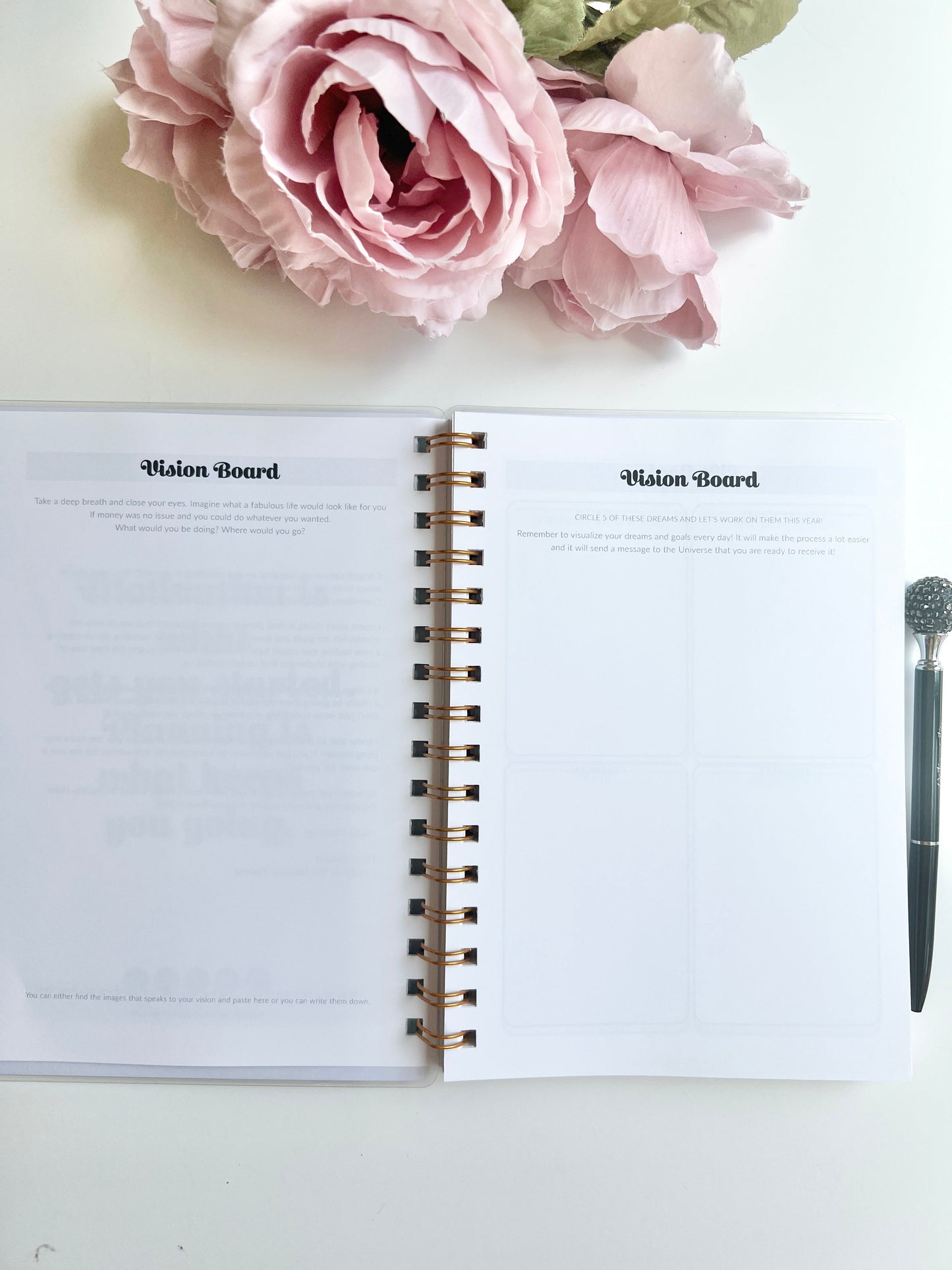 Floral Level Up Business Planner A5 Size - Undated