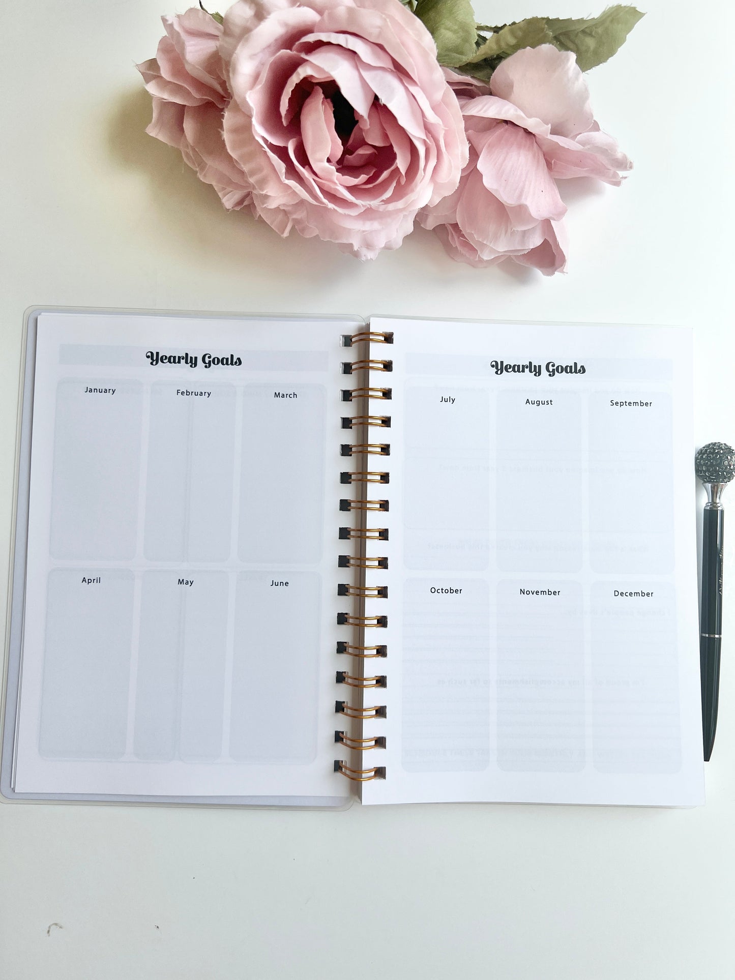 Floral Level Up Business Planner A5 Size - Undated