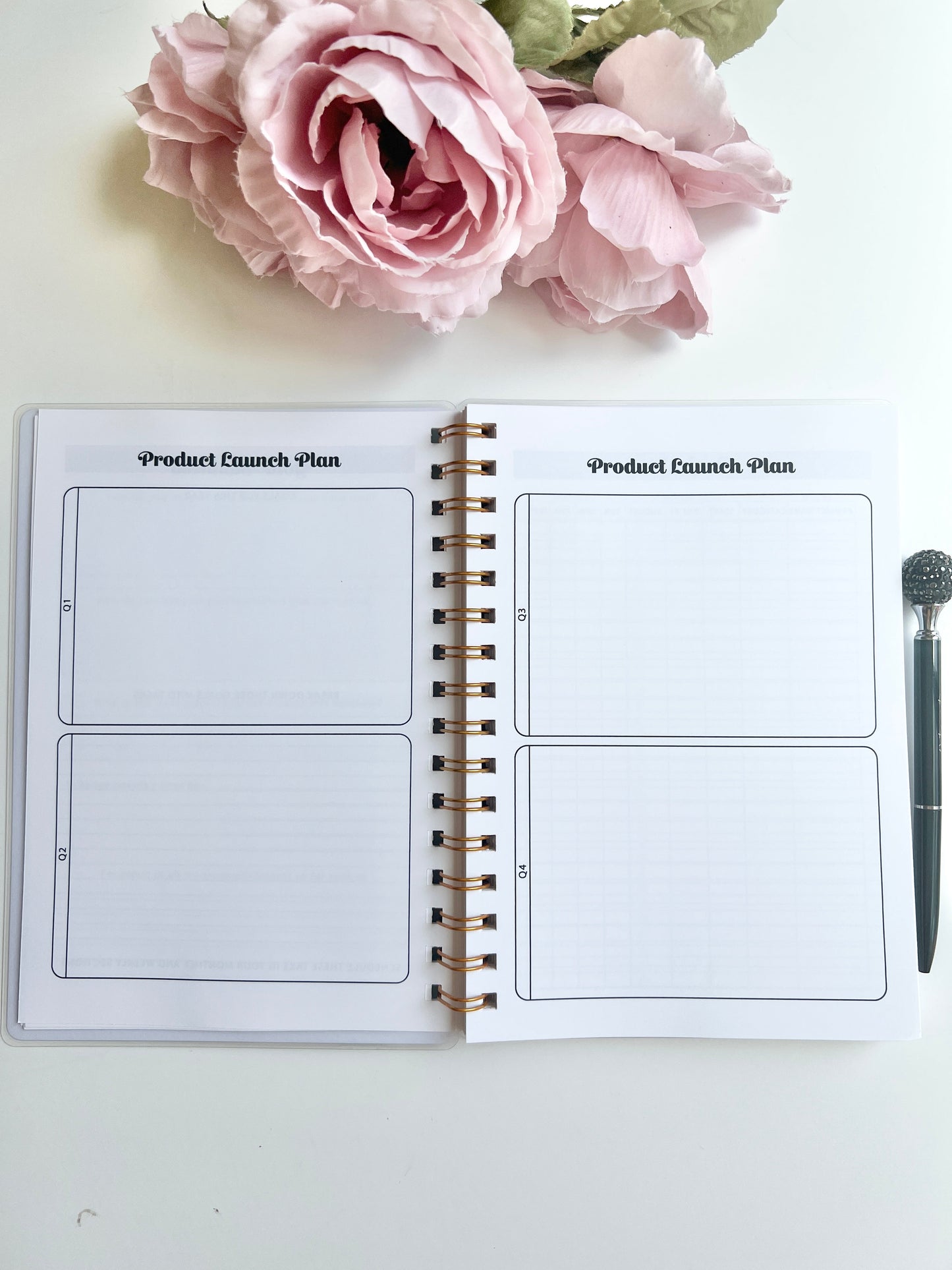 Floral Level Up Business Planner A5 Size - Undated