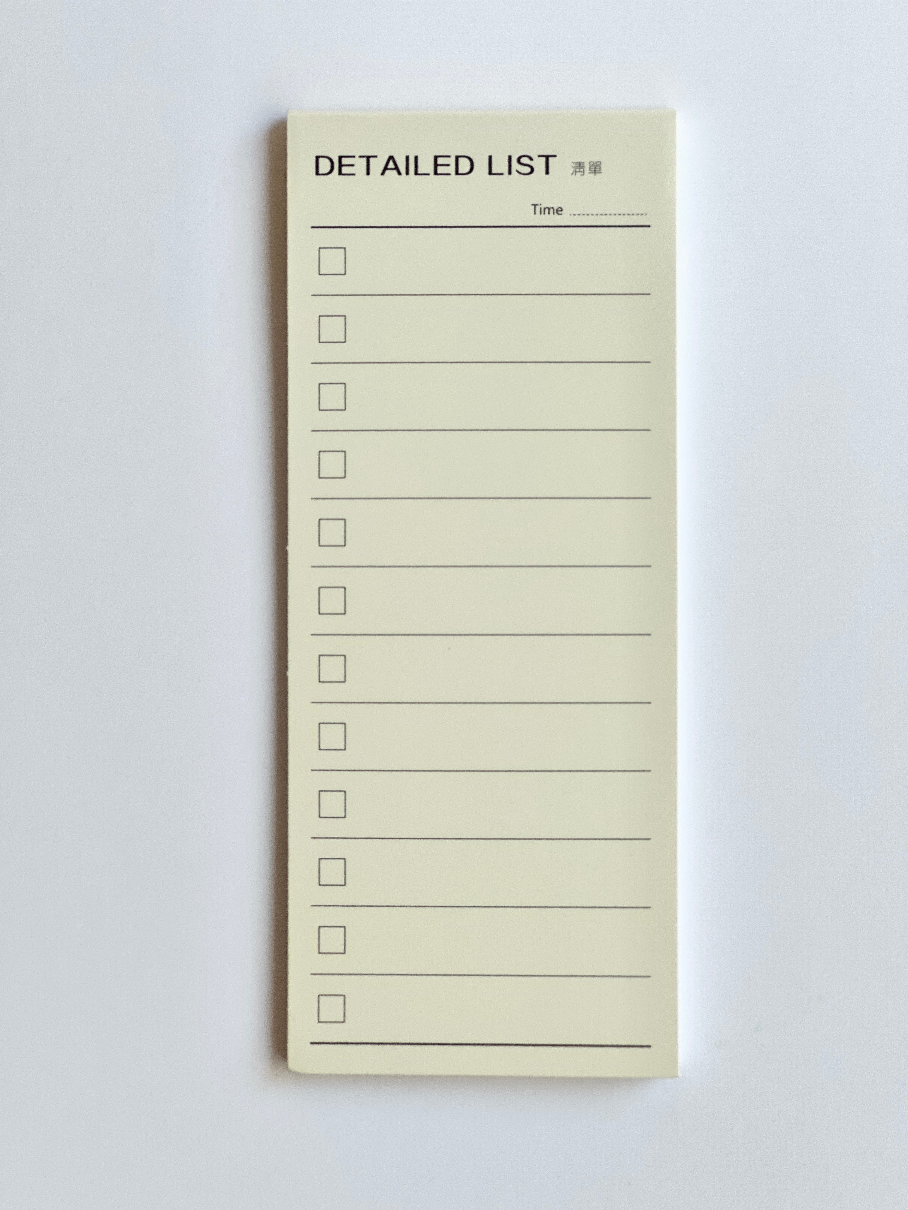 List Lined slim Notepad