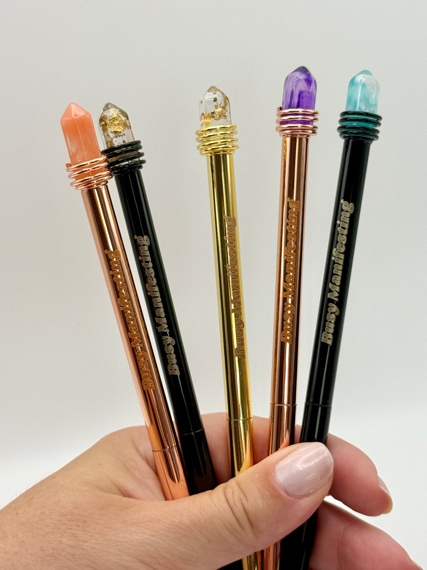 Busy Manifesting Crystal Mystic Pen