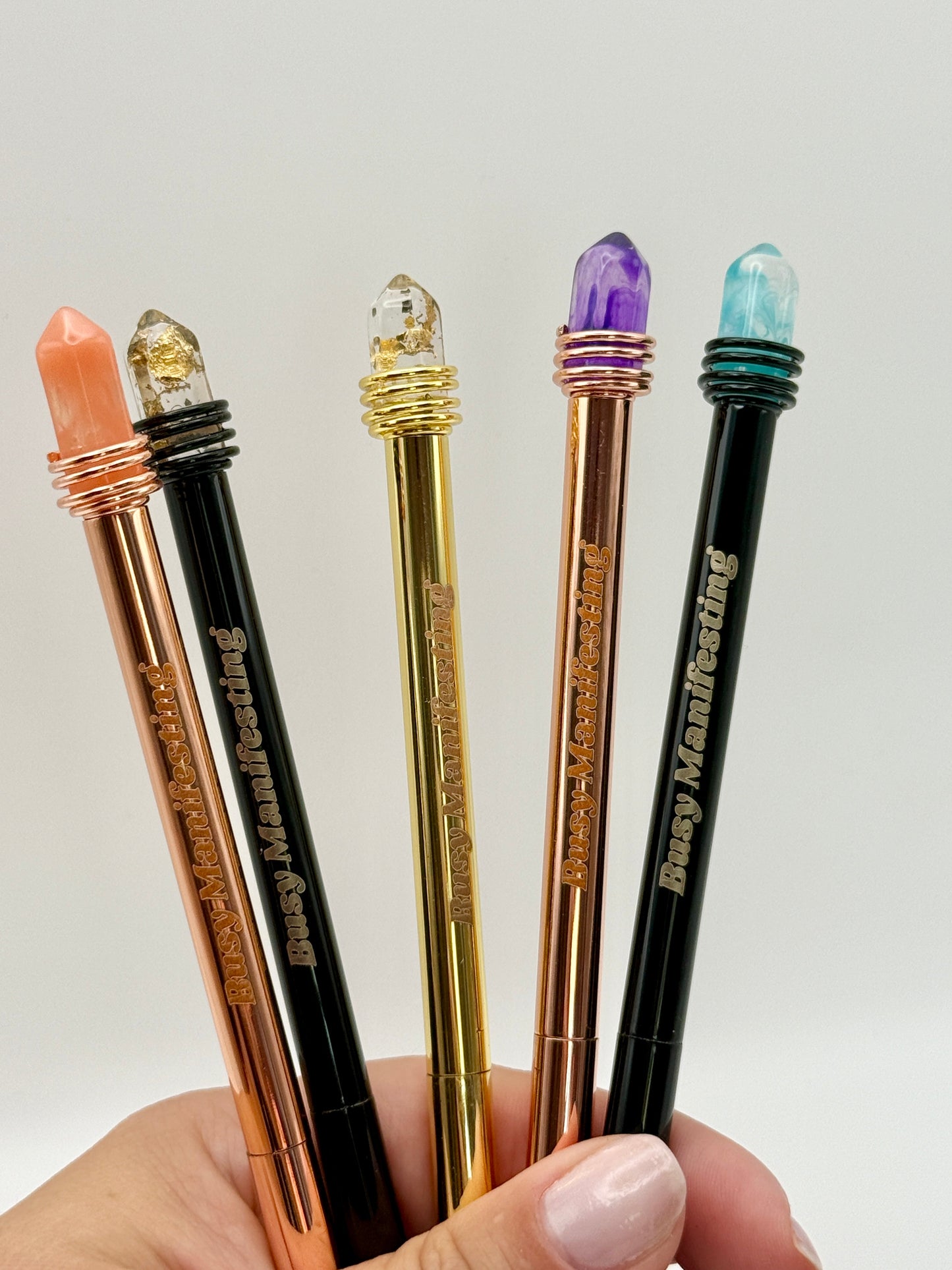 Busy Manifesting Crystal Mystic Pen