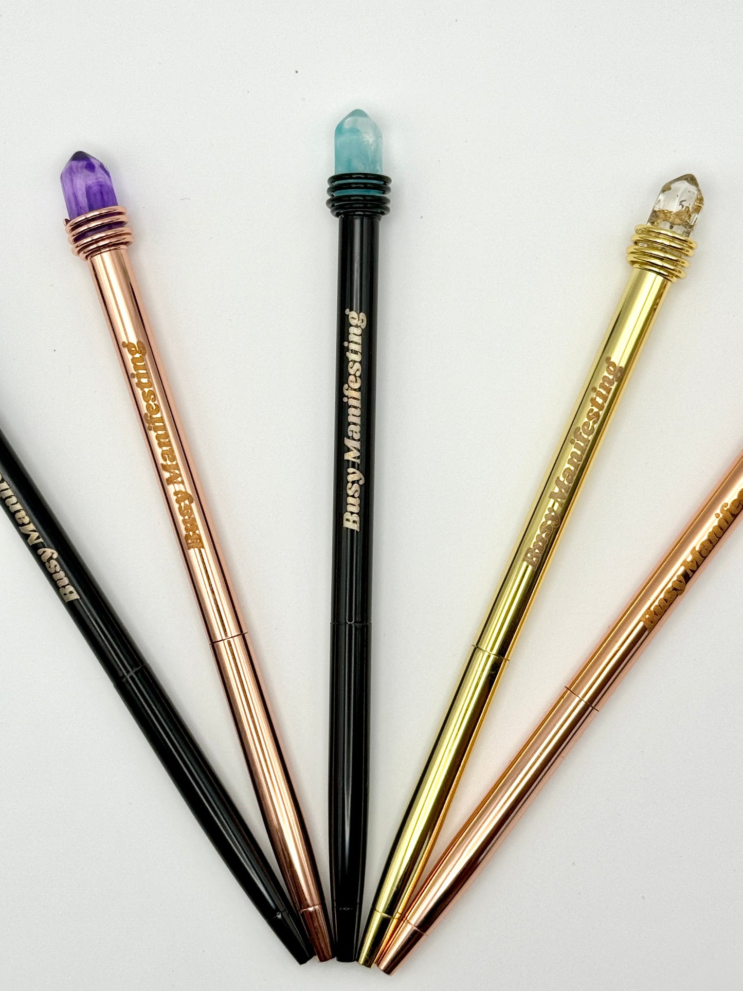 Busy Manifesting Crystal Mystic Pen