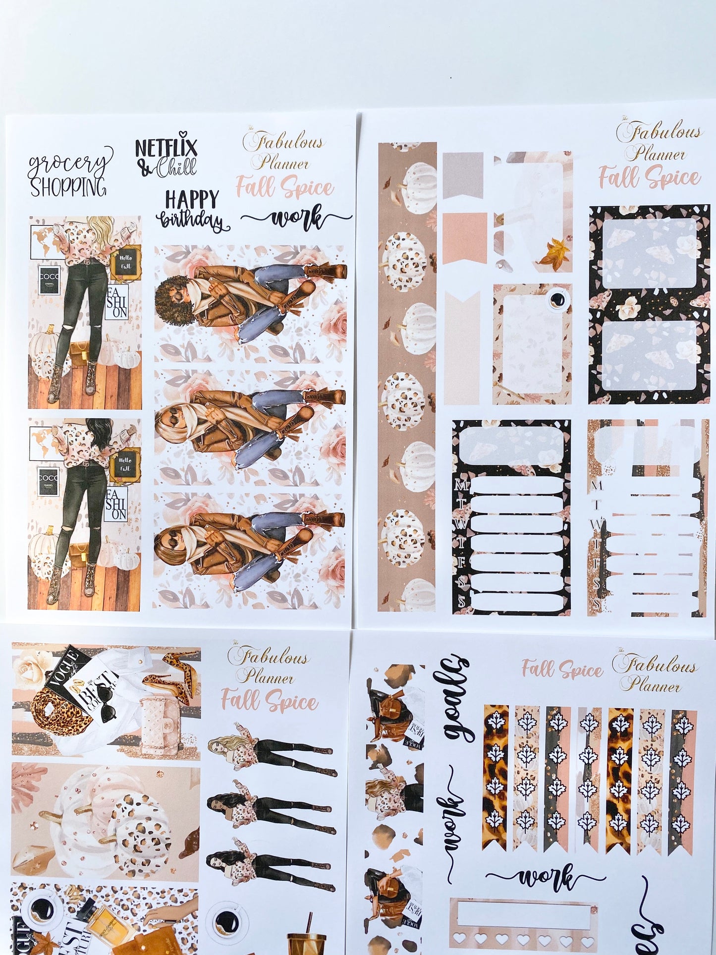 Fall Spice Stickers Kit - 4 Sheets