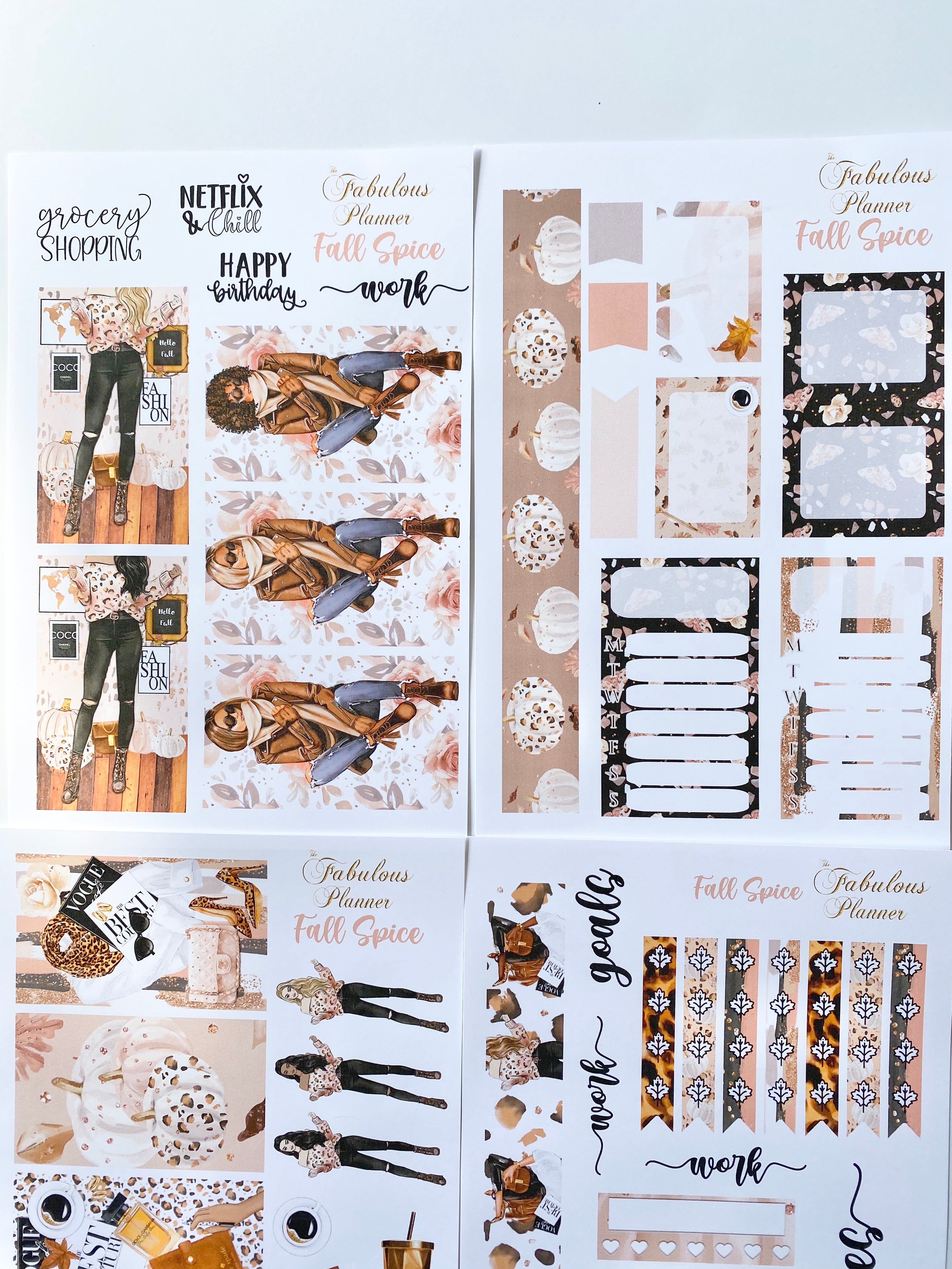 Fall Spice Stickers Kit - 4 Sheets