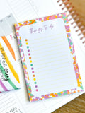 4x6 Rainbow Checklist Spring Notepad from our April 2024 Planner Envy Subscription Box.