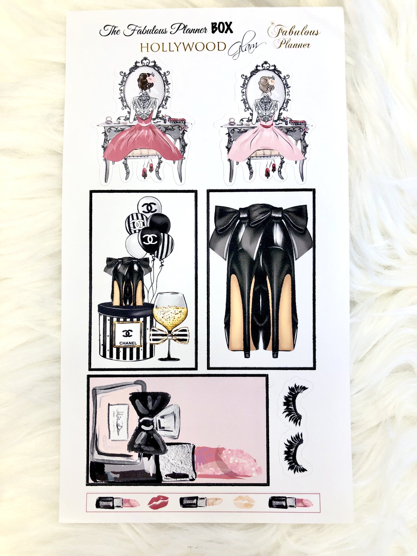 Hollywood Glam Matte Stickers - 2 Sheets