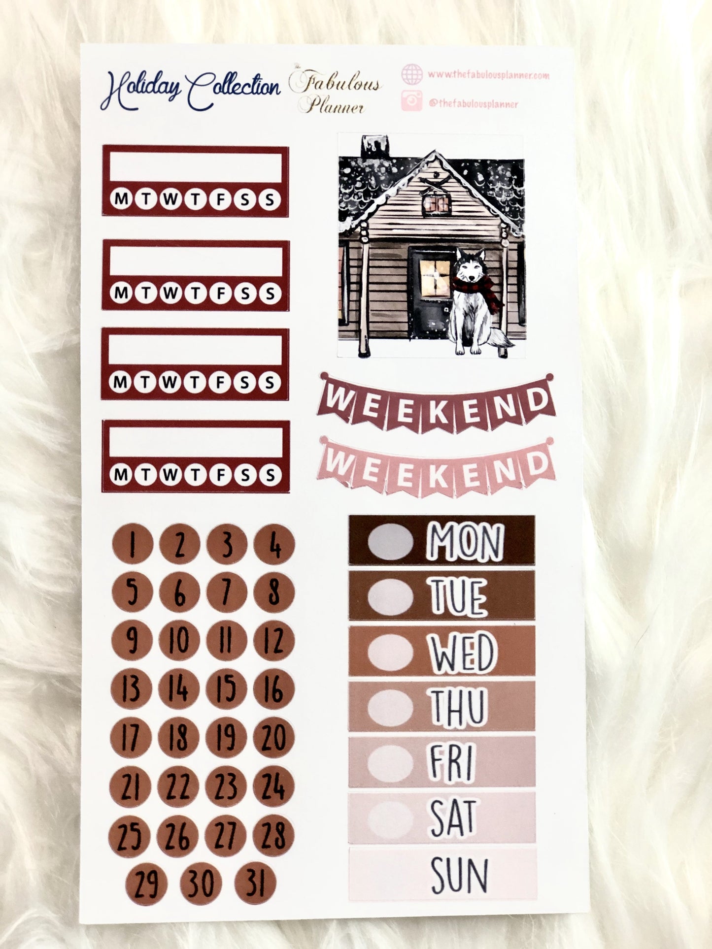 Holiday Christmas Matte Stickers - 2 Sheets