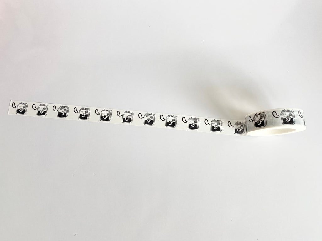Black Vintage Camera Washi Tape