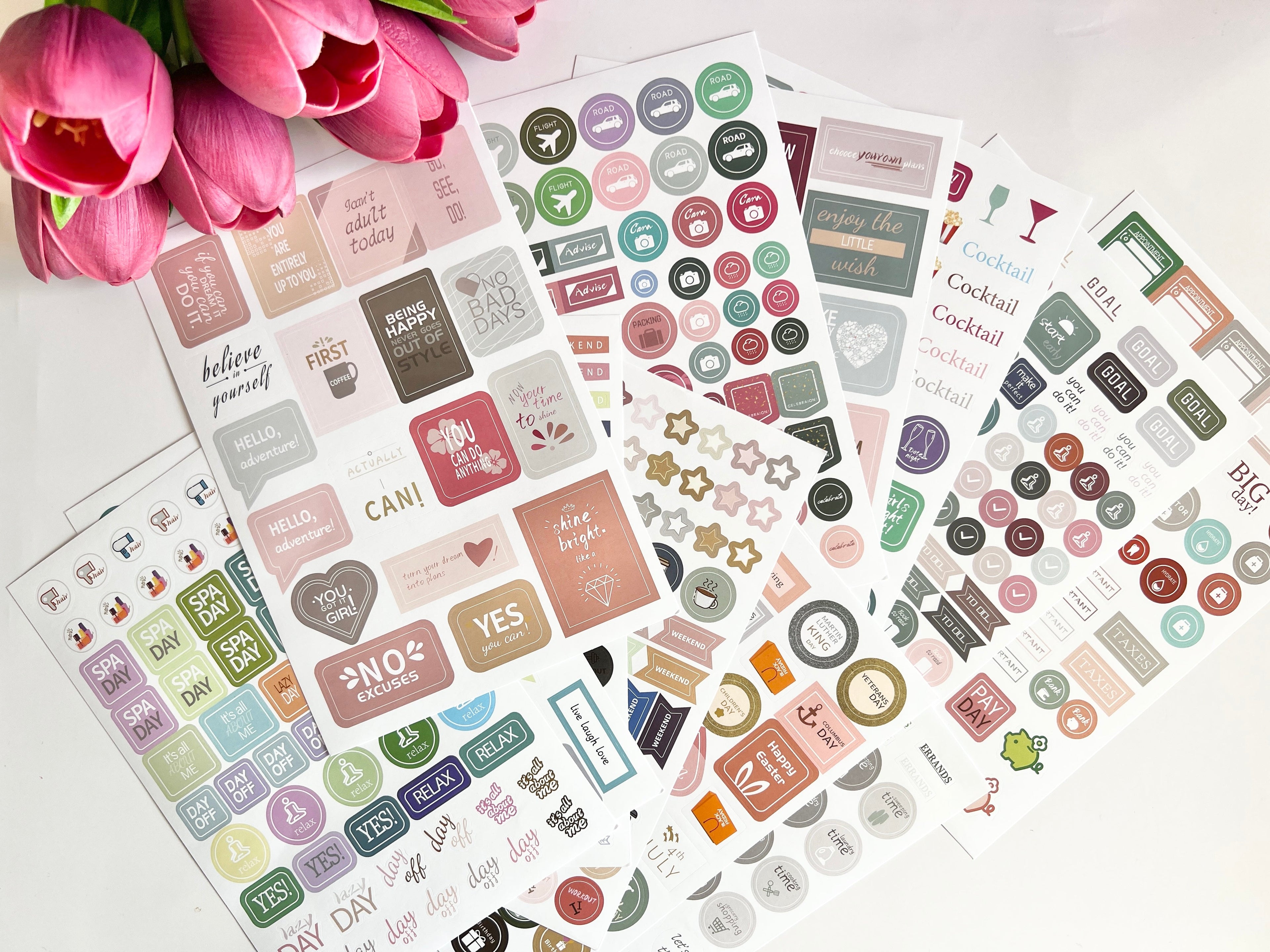 12 Sheets Functional Sticker Set for Planners