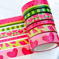 Watermelon Fruit Summer Pink & Green Washi Tape Set - W087