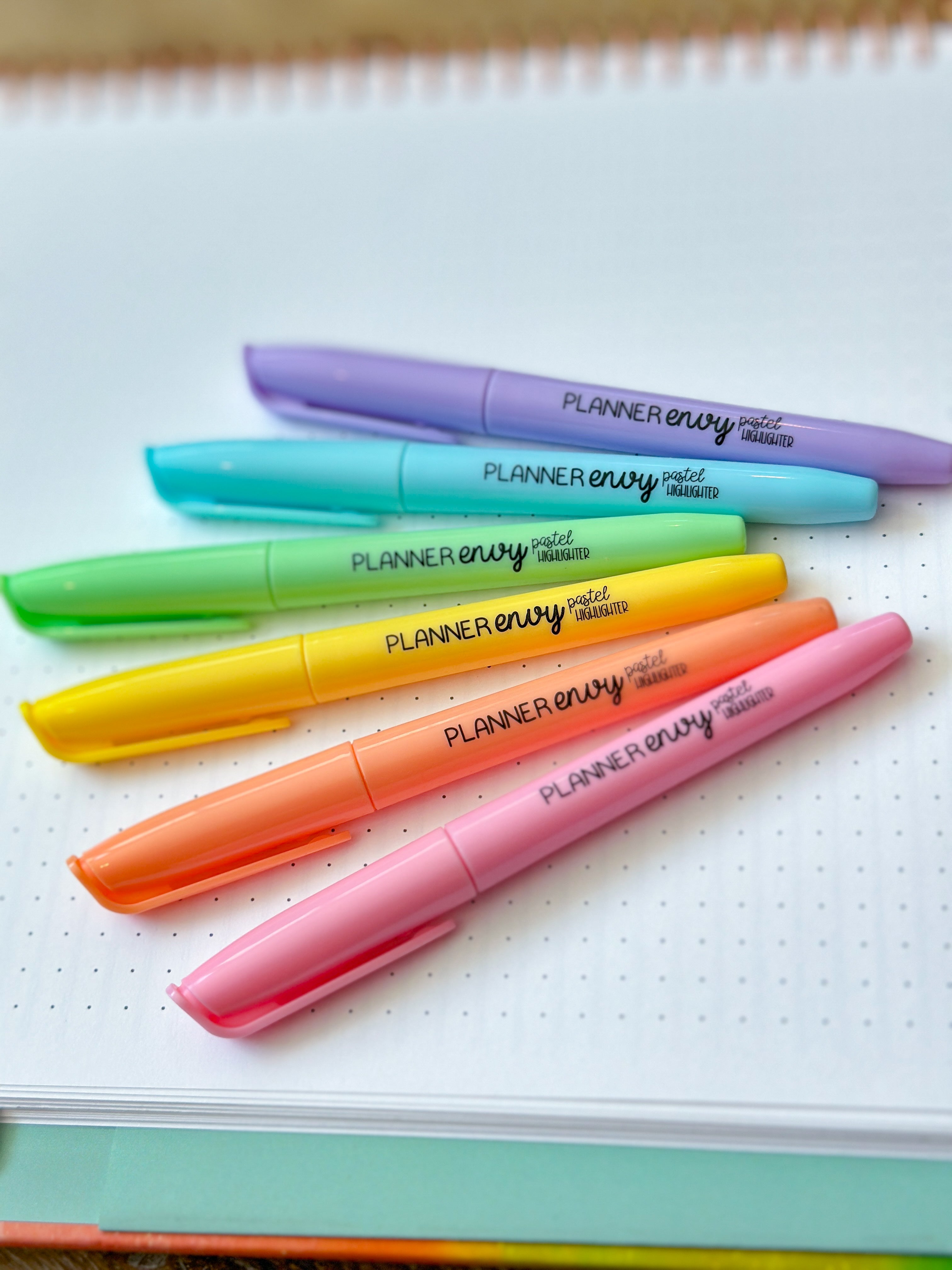 Pack of 6 Pastel Highlighters (Mild Liners) Perfect For Color Coding Your Planner
