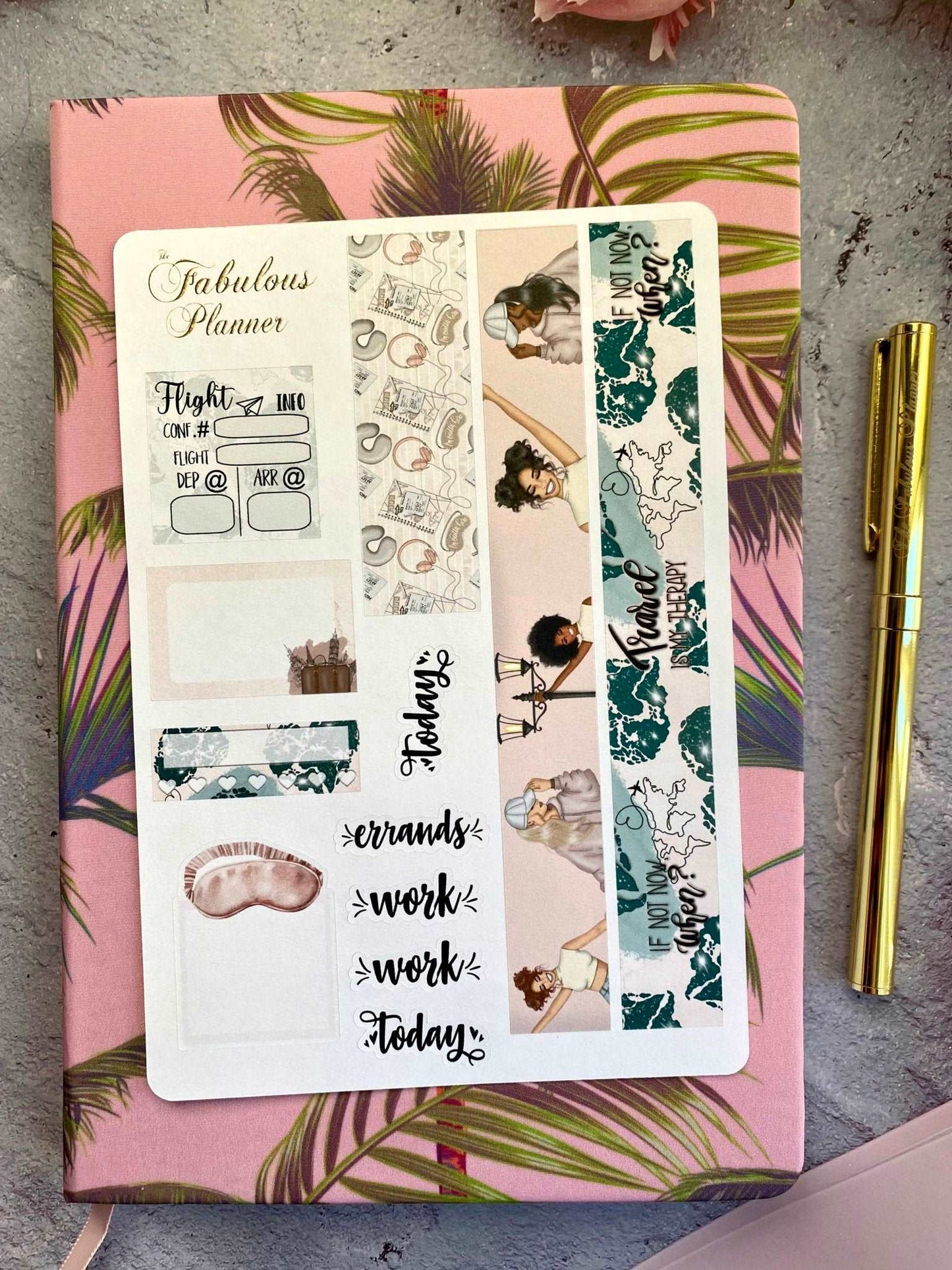 3 Sheets World Traveler Sticker Set