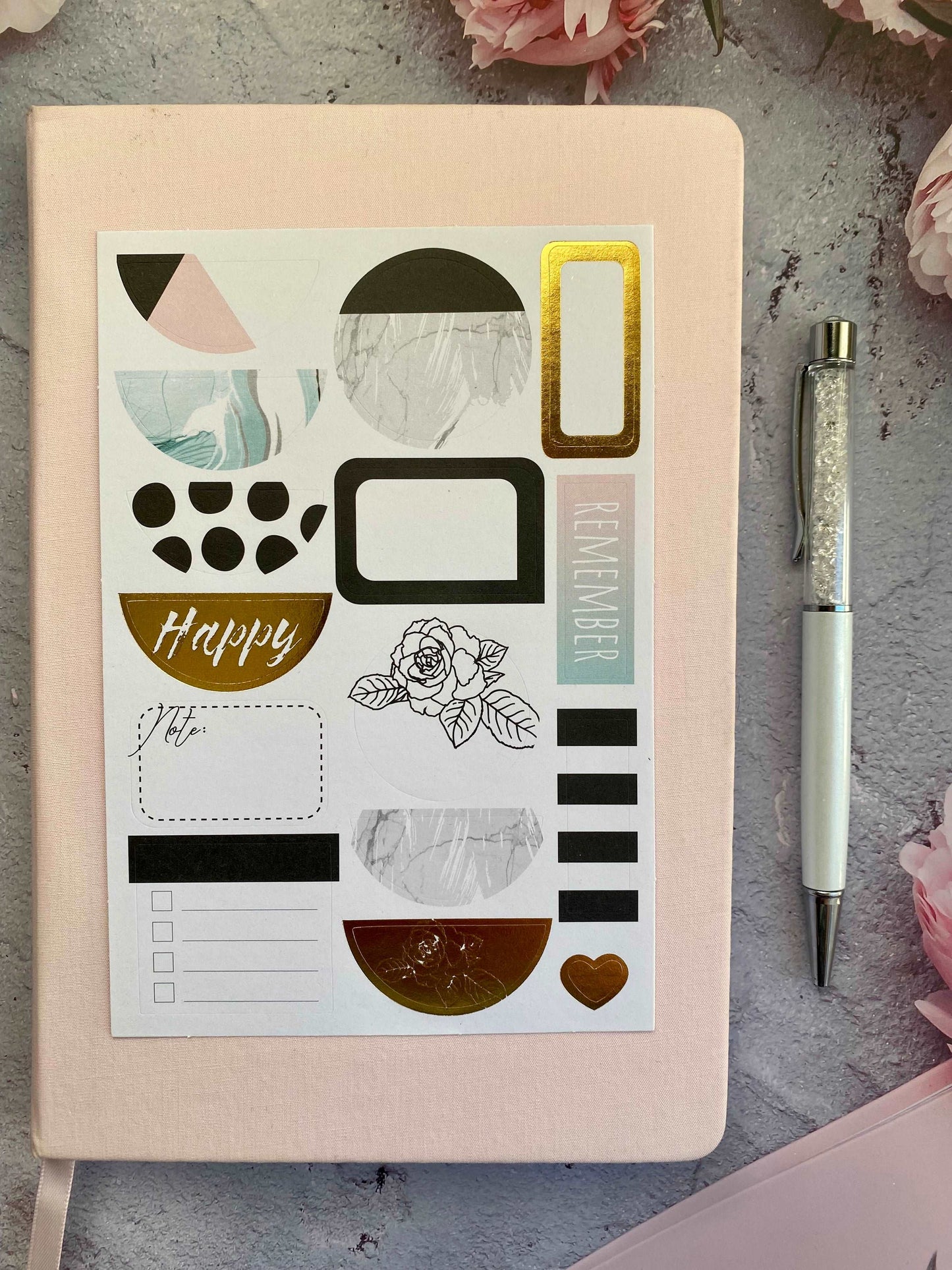 8 Sheets Functional Sticker Set for Planners