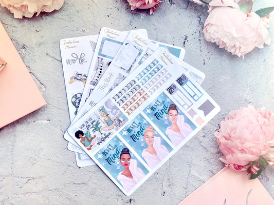 Mindfulness and Self Care Stickers Kit - 4 Sheet