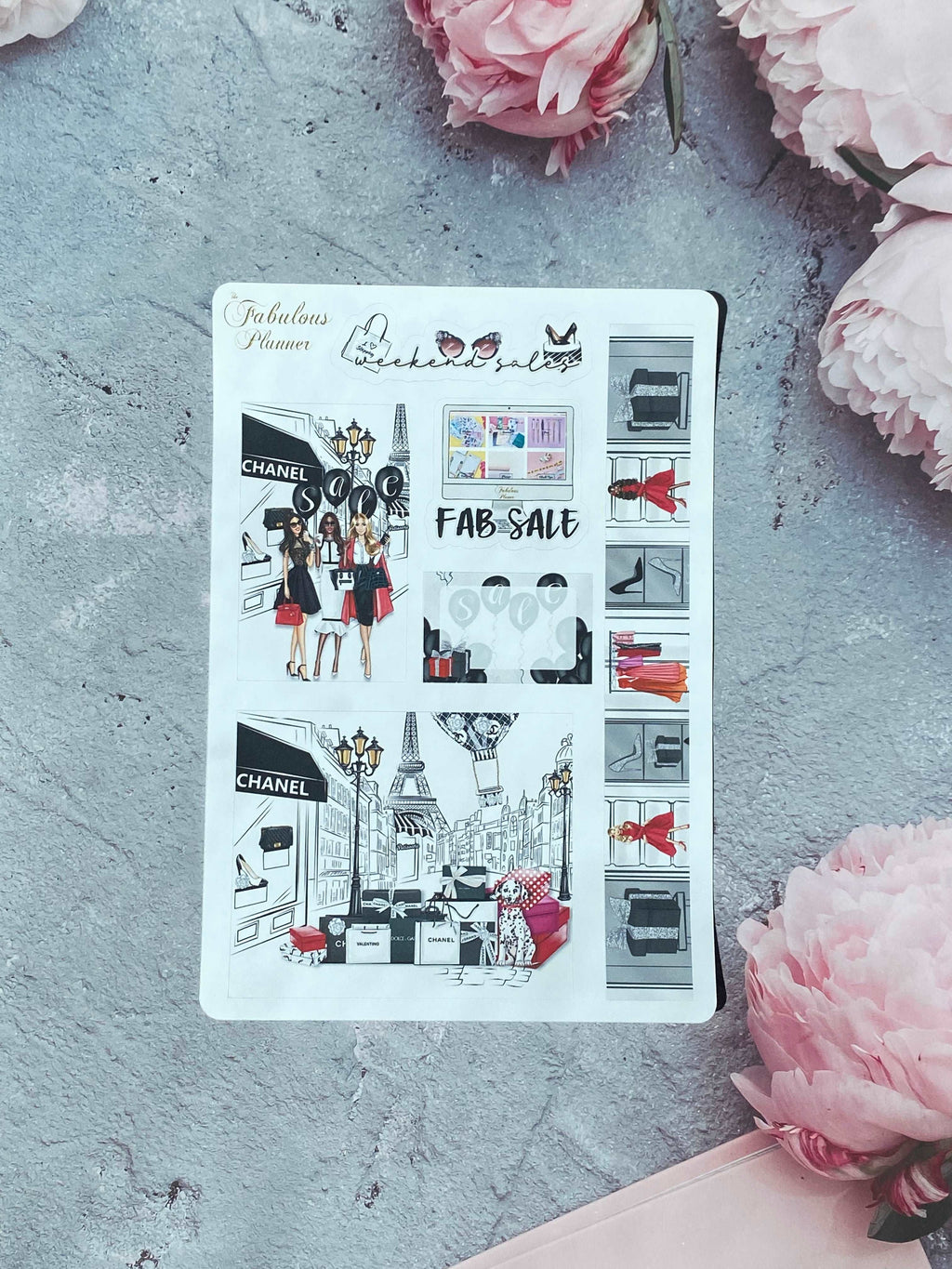 4 Sheets - Shopping is my Cardio Planner Stickers Kit