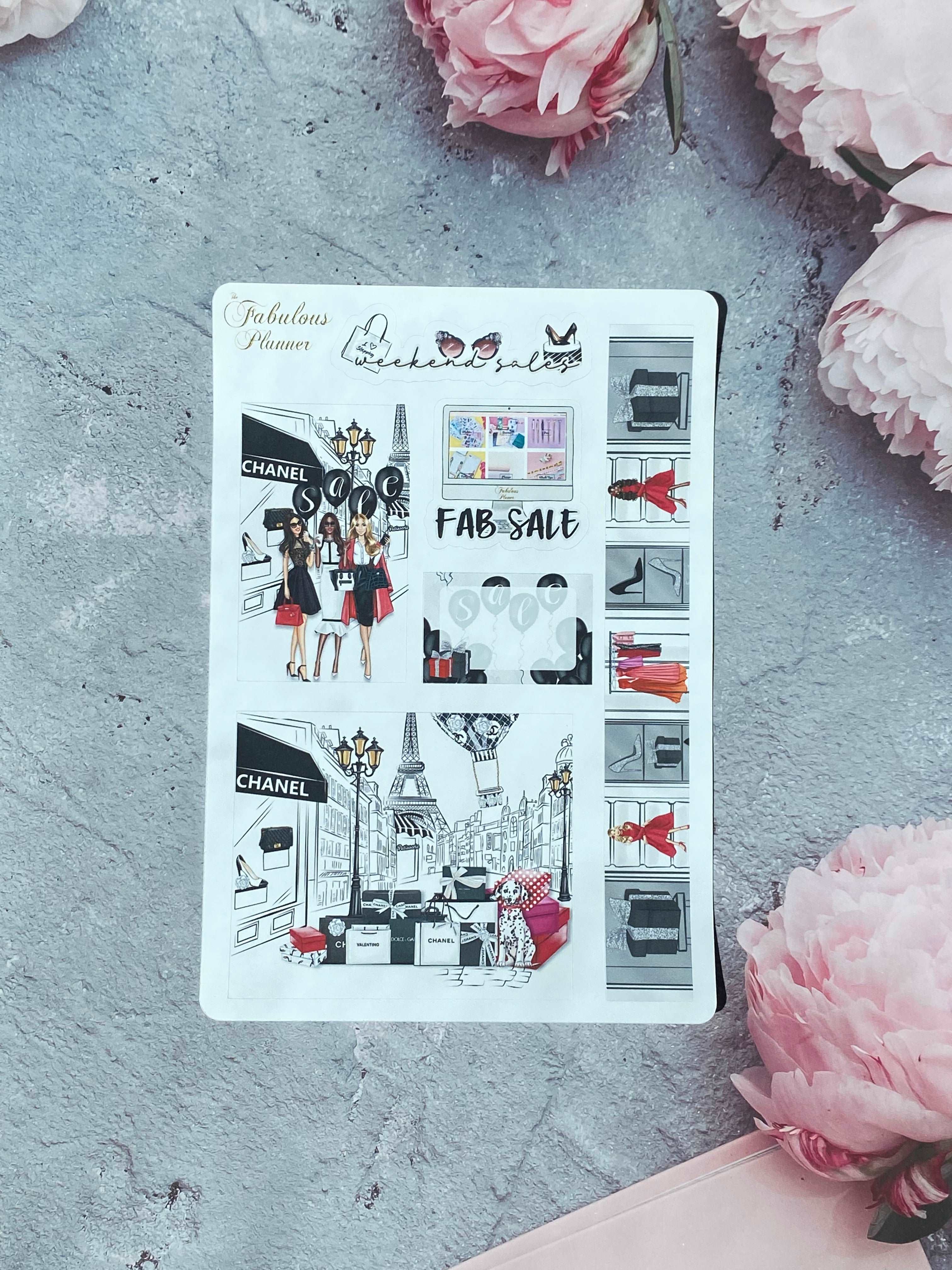 4 Sheets - Shopping is my Cardio Planner Stickers Kit