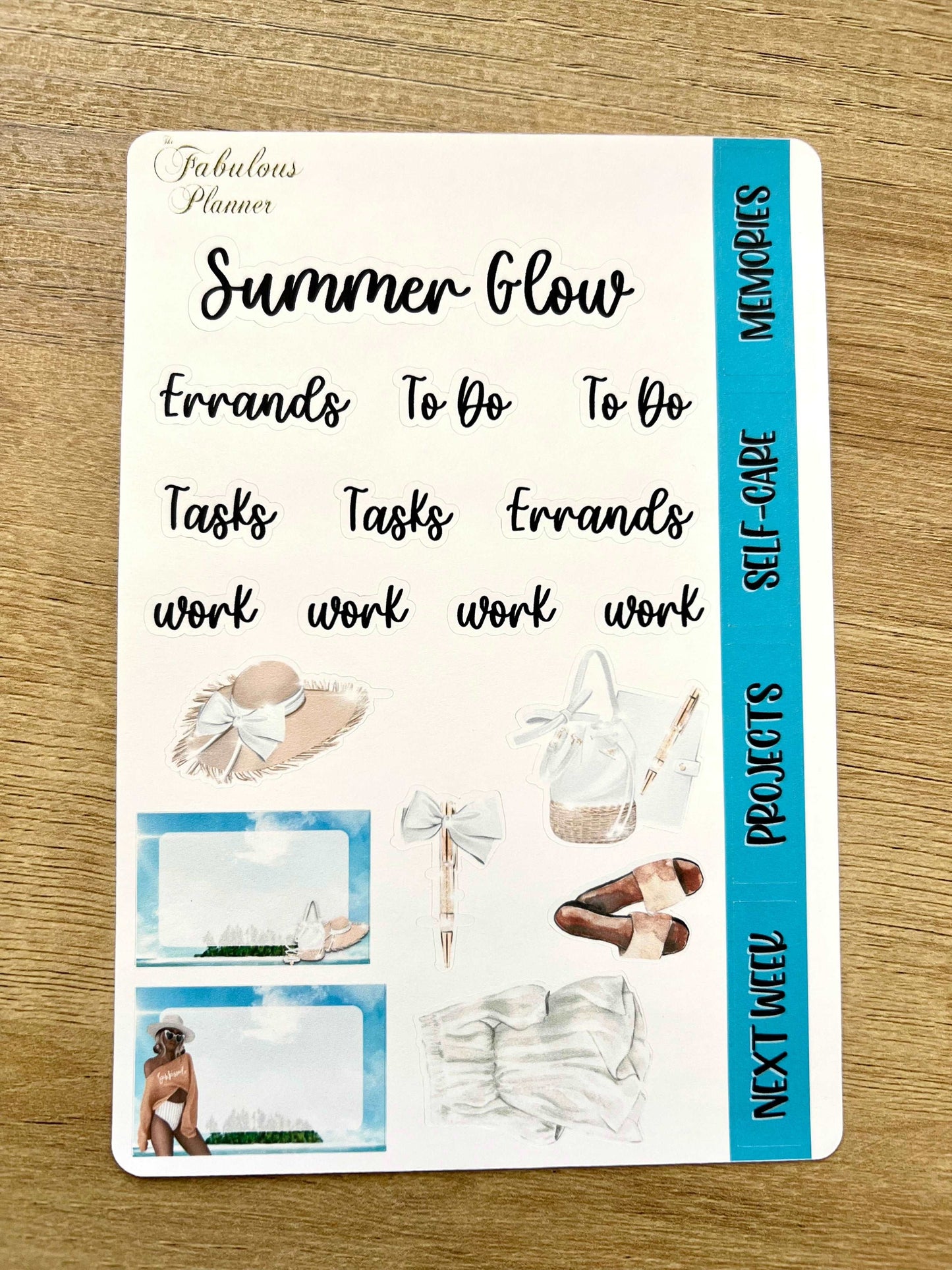 4 Sheets - Summer Getaway Planner Stickers Kit