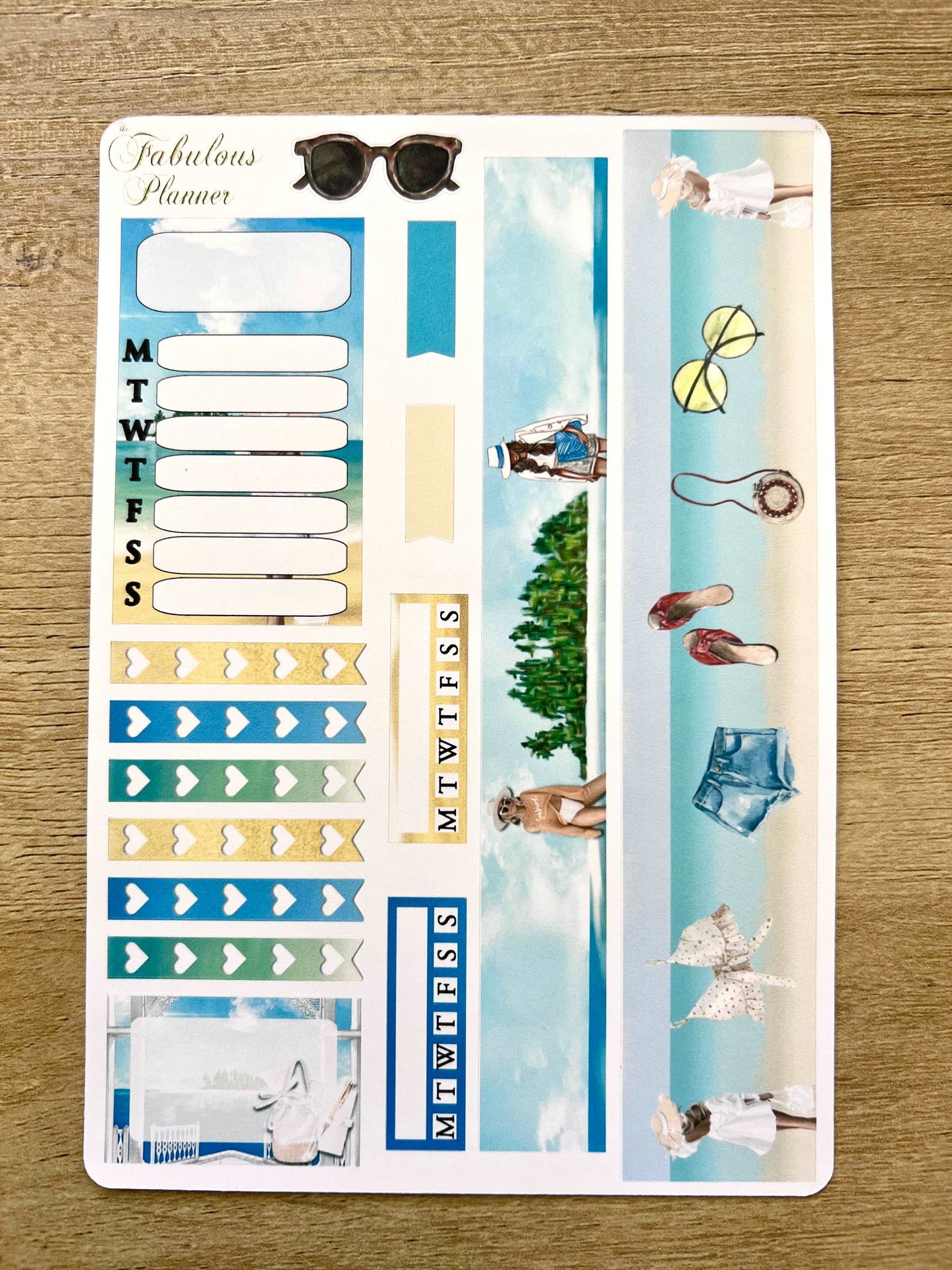 4 Sheets - Summer Getaway Planner Stickers Kit
