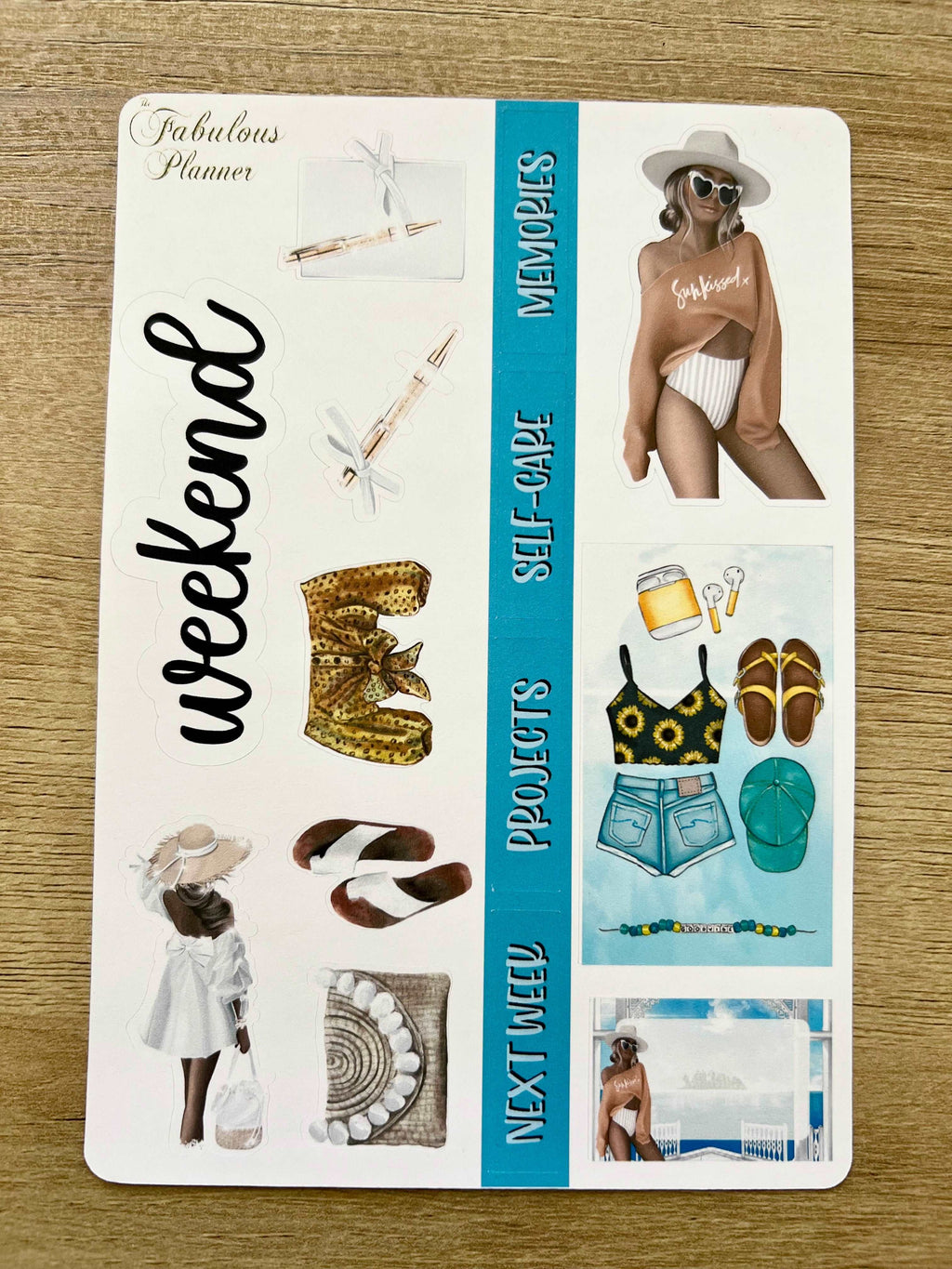 4 Sheets - Summer Getaway Planner Stickers Kit
