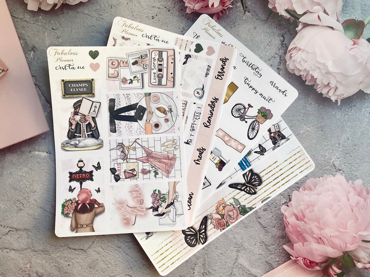 Paris Valentines C'est La Vie Sticker Kit