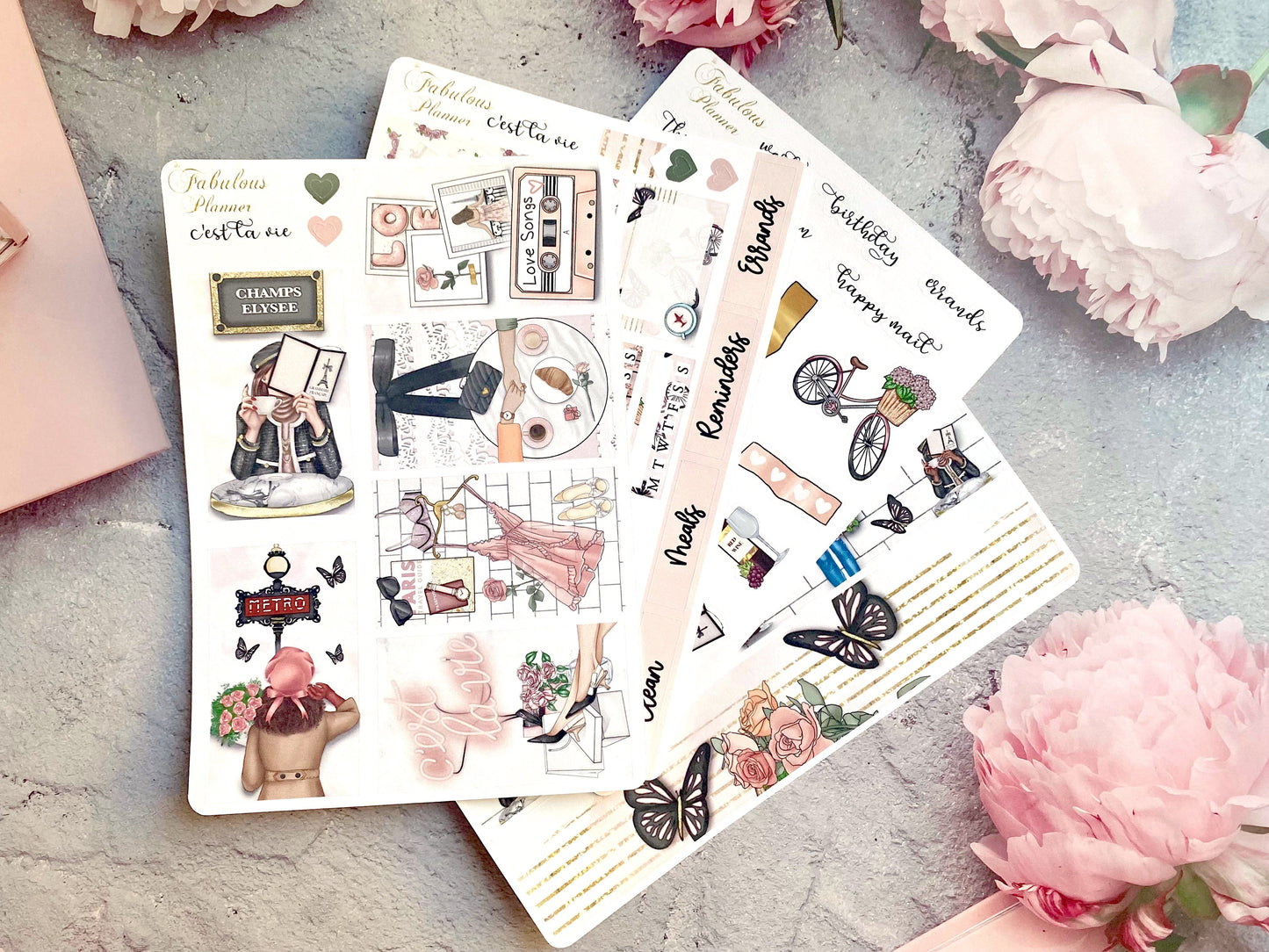 Paris Valentines C'est La Vie Sticker Kit