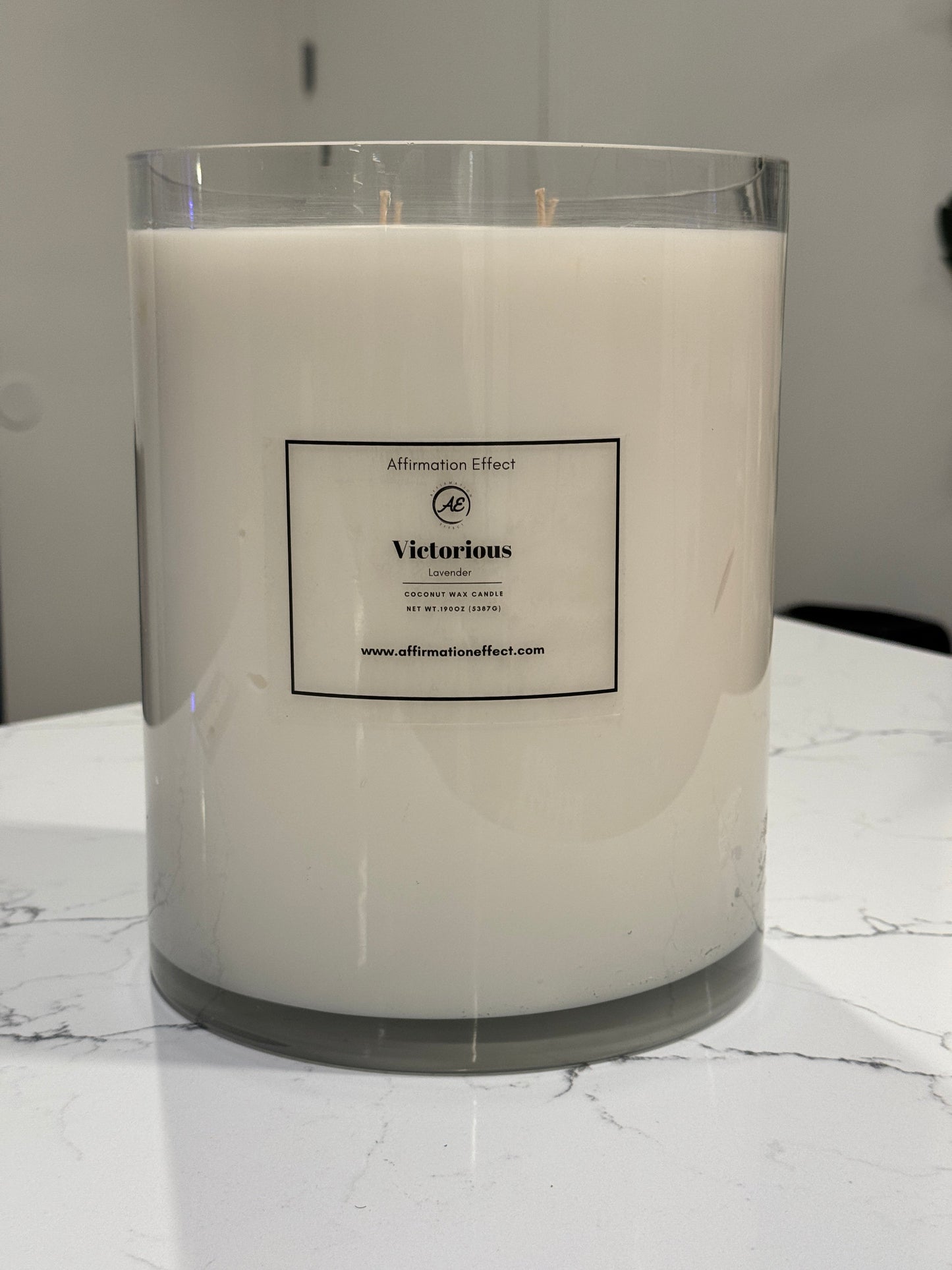Lavender "Victorious" Affirmation Candle - 190 oz (MADE TO ORDER)