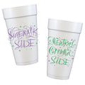 Sidewalk Side and Neutral Ground Side Styrofoam Cups