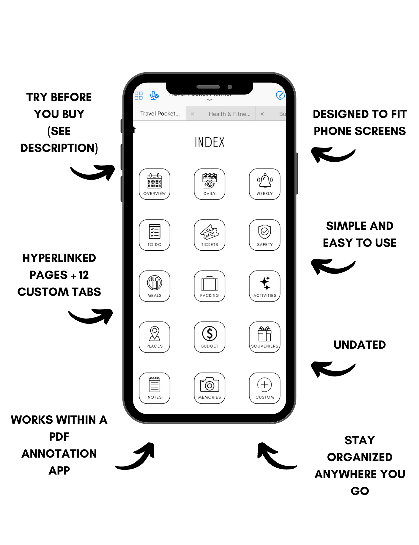Digital Travel Phone Planner Neutral