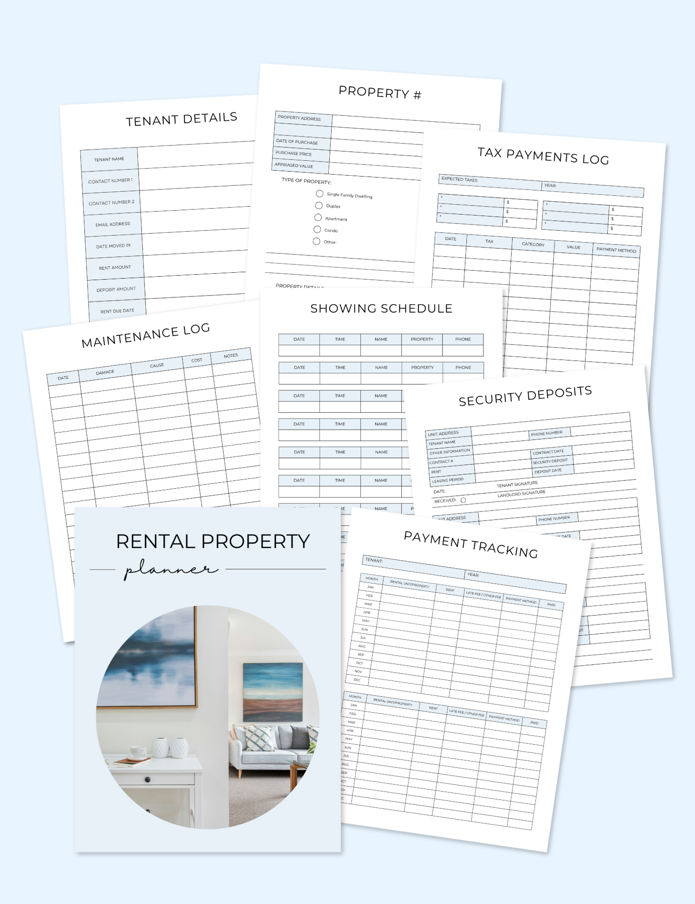 Planning Rent Rental Property Planner – Paper & Pearl